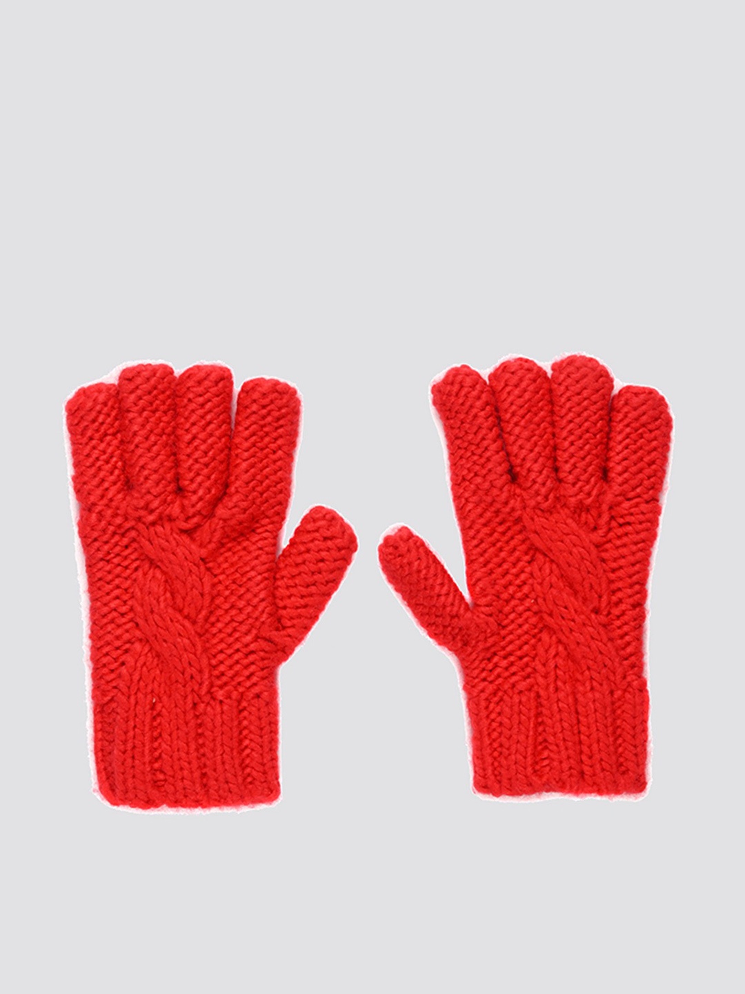 mothercare Girls Self Design Winter Gloves, Red