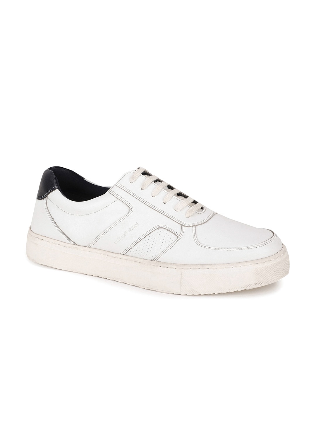 

Hush Puppies Men Leather Lace Up Sneakers, White