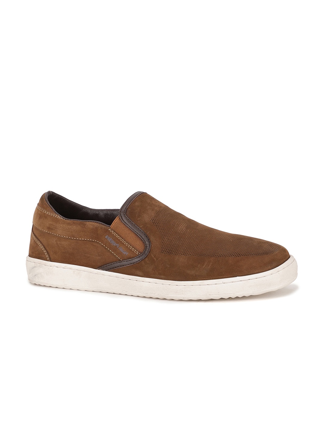 

Hush Puppies Men Round Toe Slip-On Sneakers, Brown