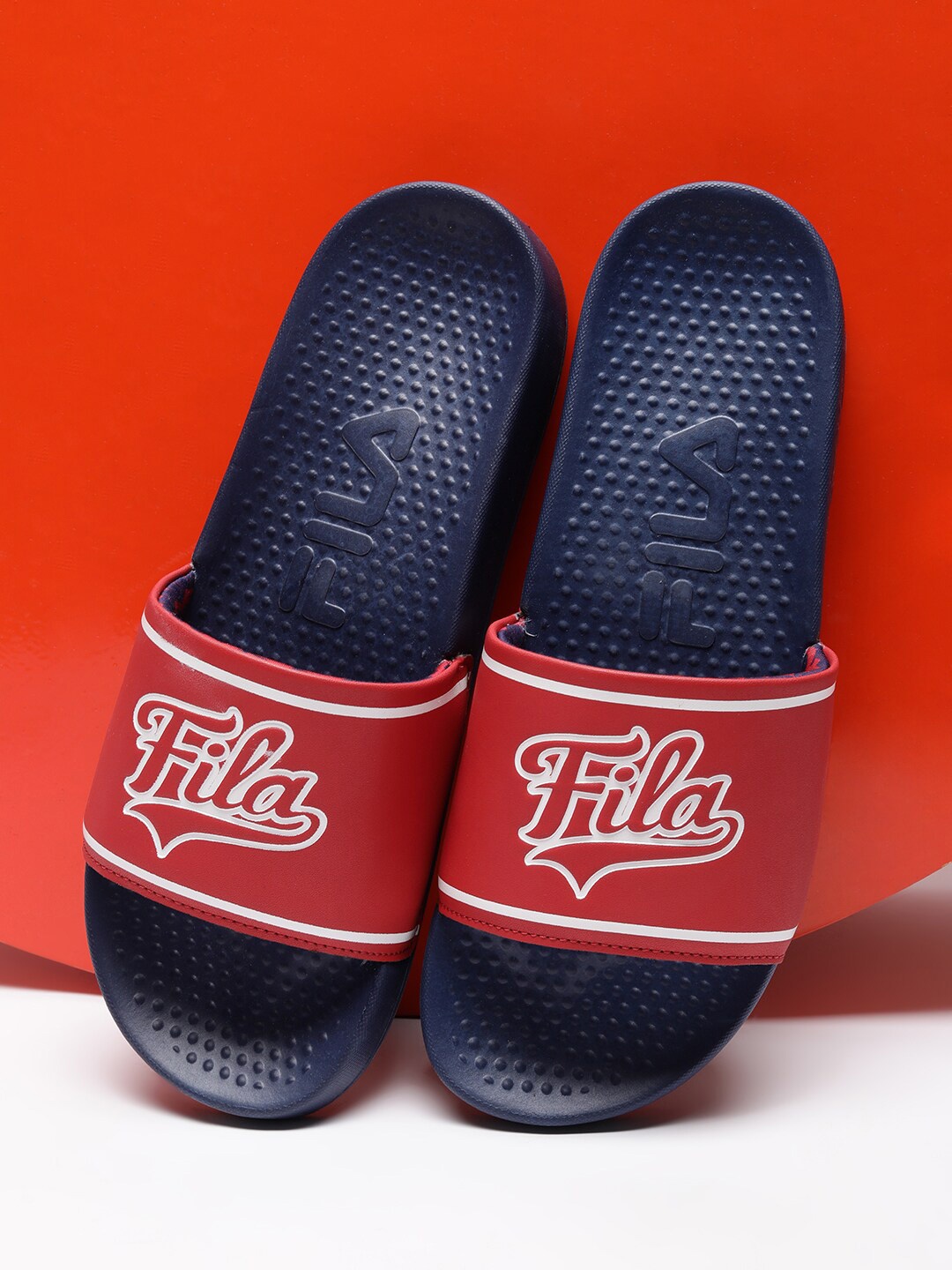 

FILA Men Printed Sliders, Red