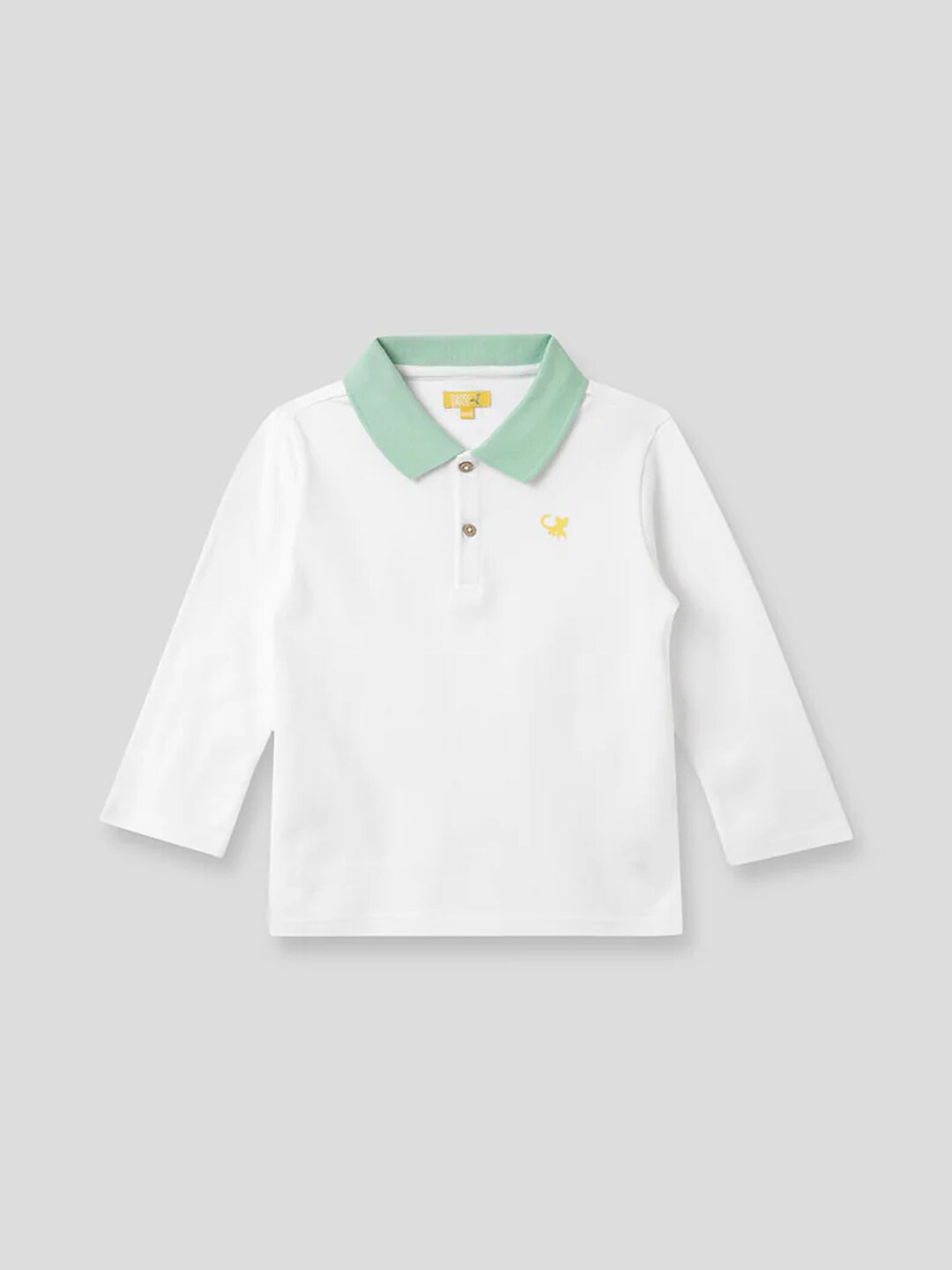 

Somersault Kids Polo Collar Pure Cotton T-shirt, White