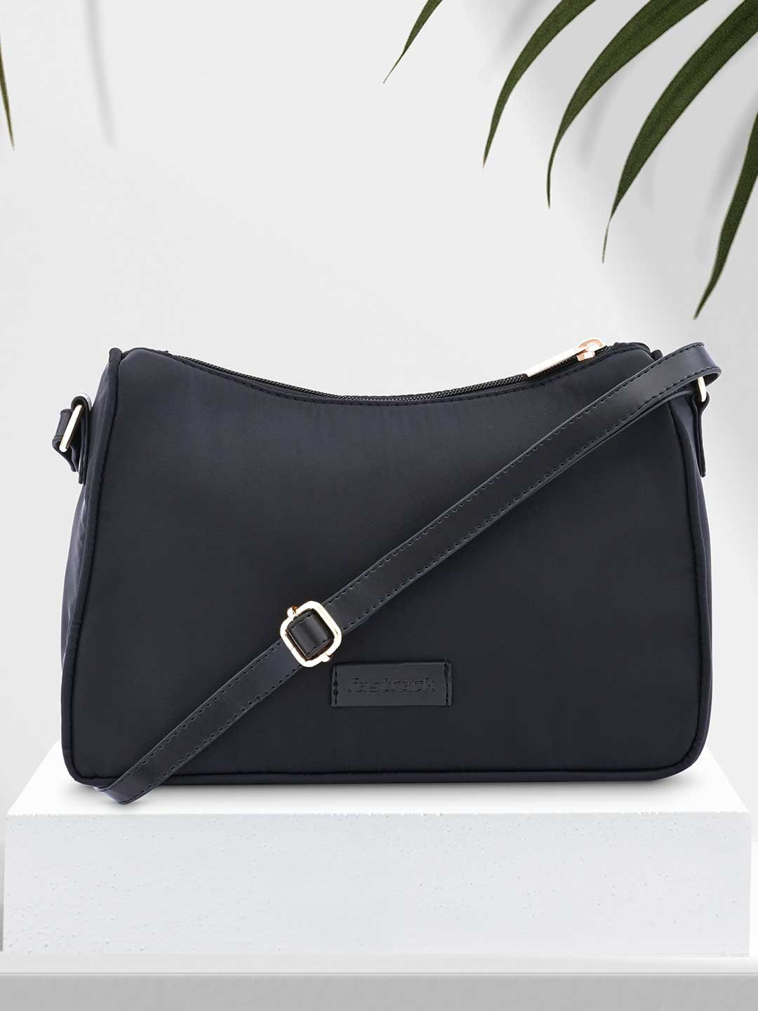 

Fastrack Zip Detail Sling Bag, Black