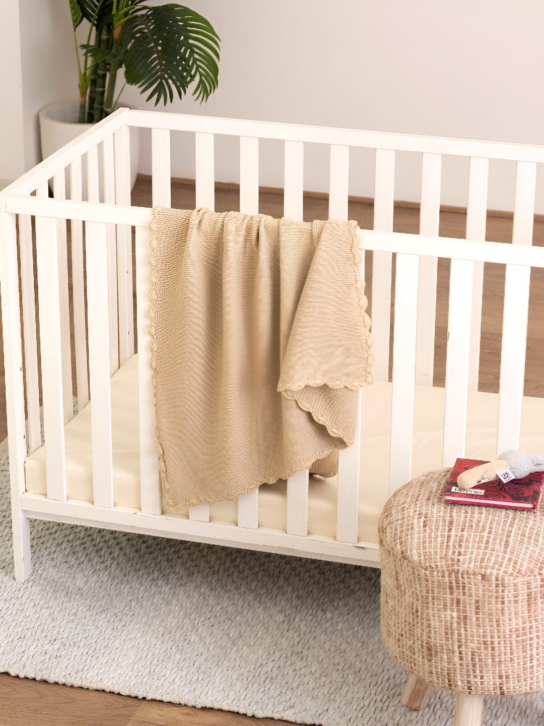

HOUMN Beige AC Room Cotton Single Bed Blanket