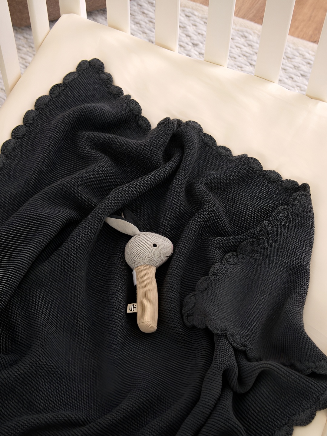 

HOUMN Black AC Room Cotton Single Bed Blanket