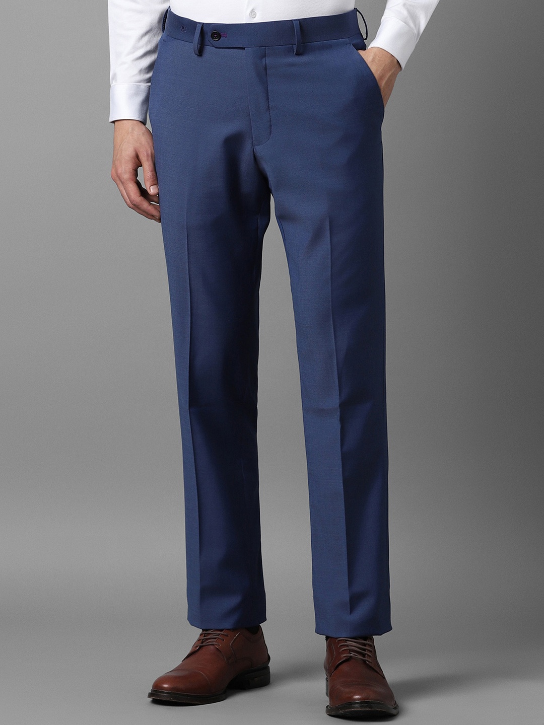 

Luxure by Louis Philippe Men Slim Fit Formal Trousers, Navy blue