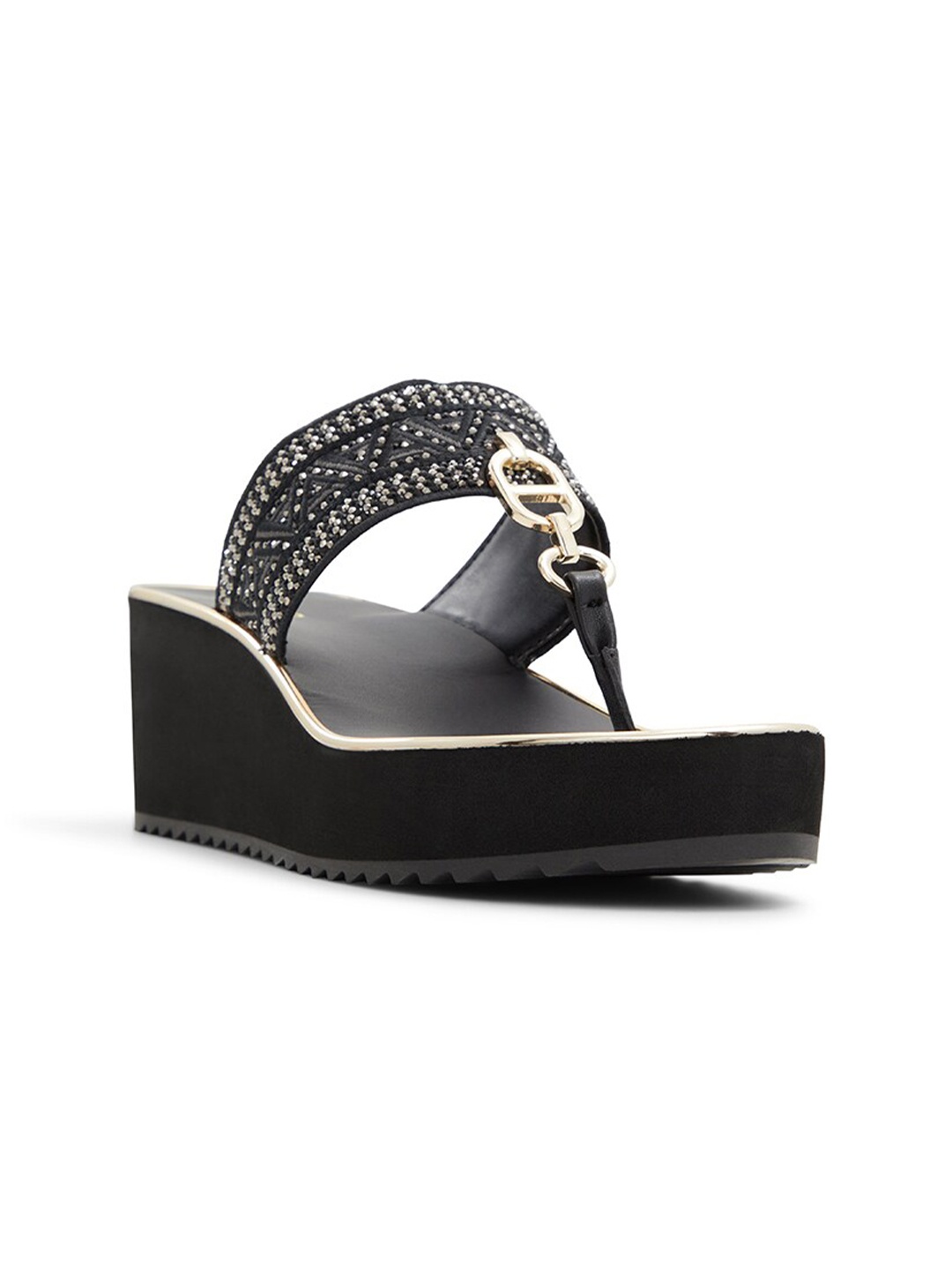 

ALDO Embellished Wedge Heels, Black