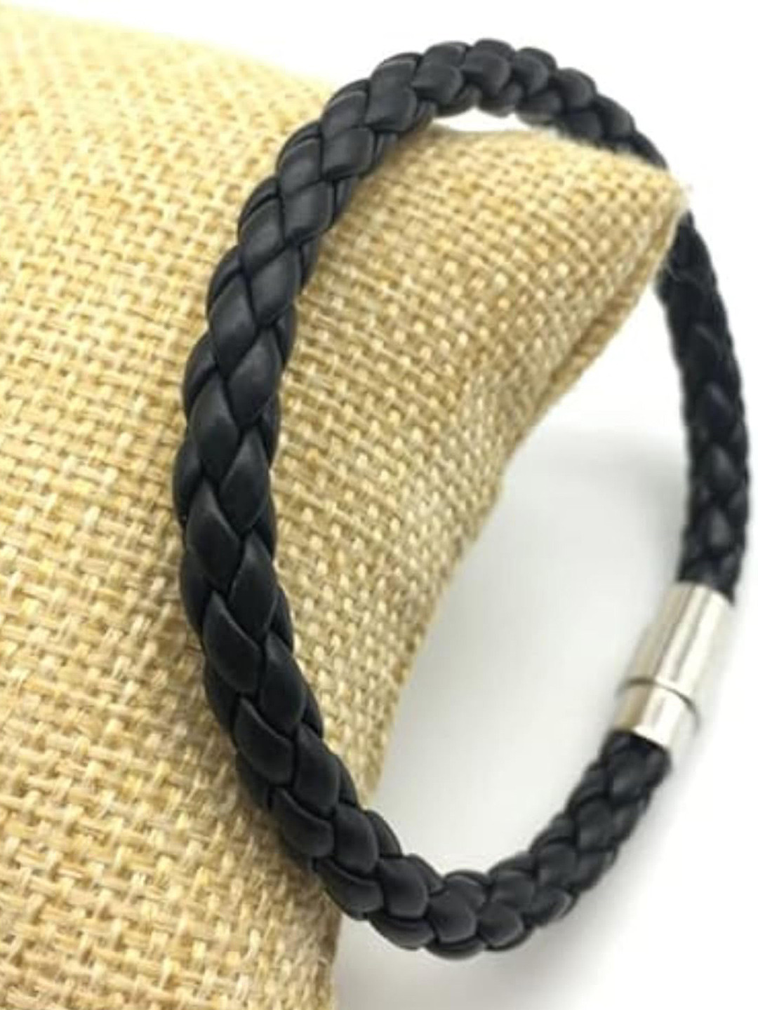 

KARISHMA KREATIONS Men Leather Wraparound Bracelet, Black