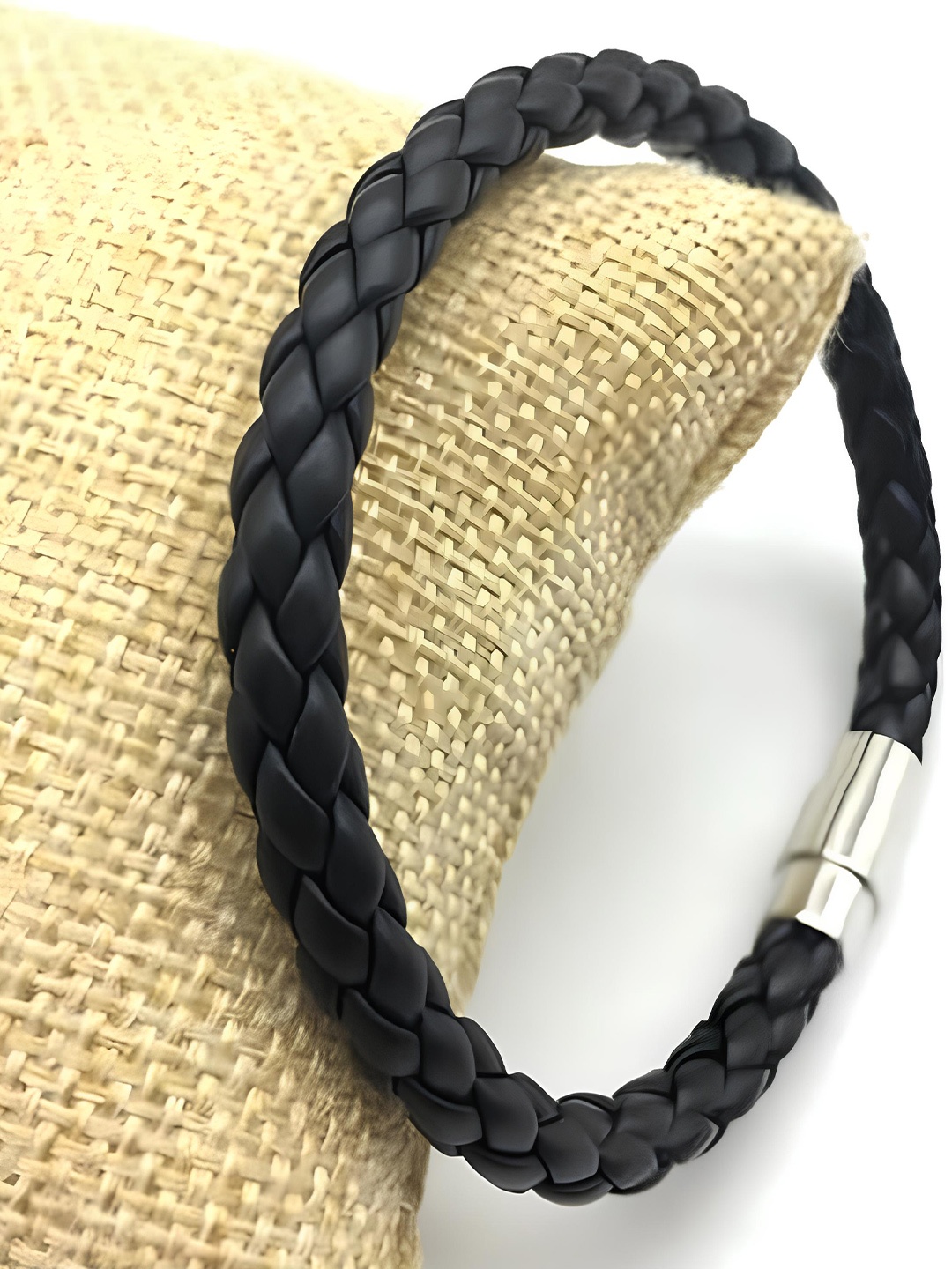 

KARISHMA KREATIONS Leather Braided Wraparound Bracelet, Black
