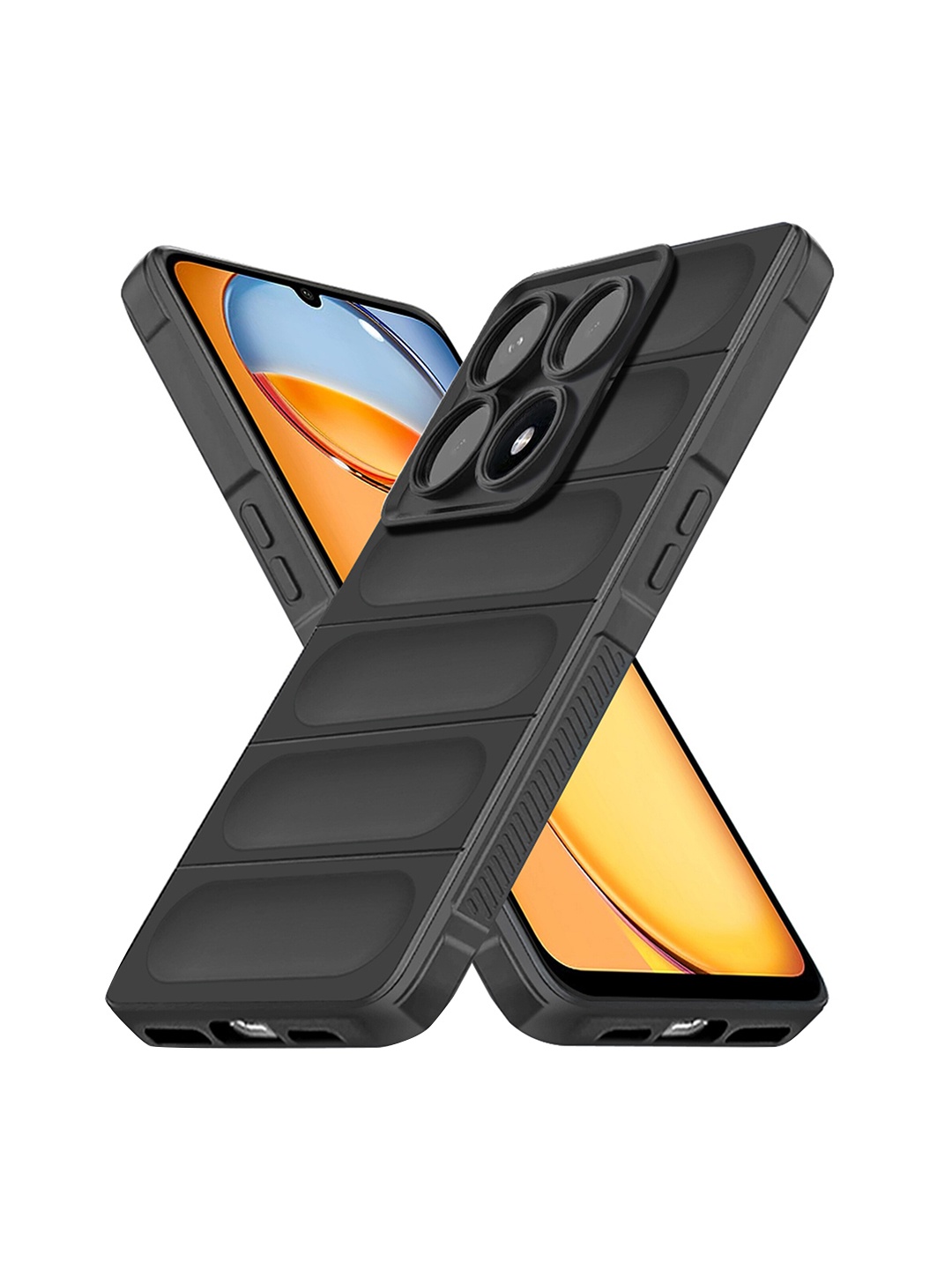 

Karwan Poco X6 Pro Hybrid Puffer Back Case, Black