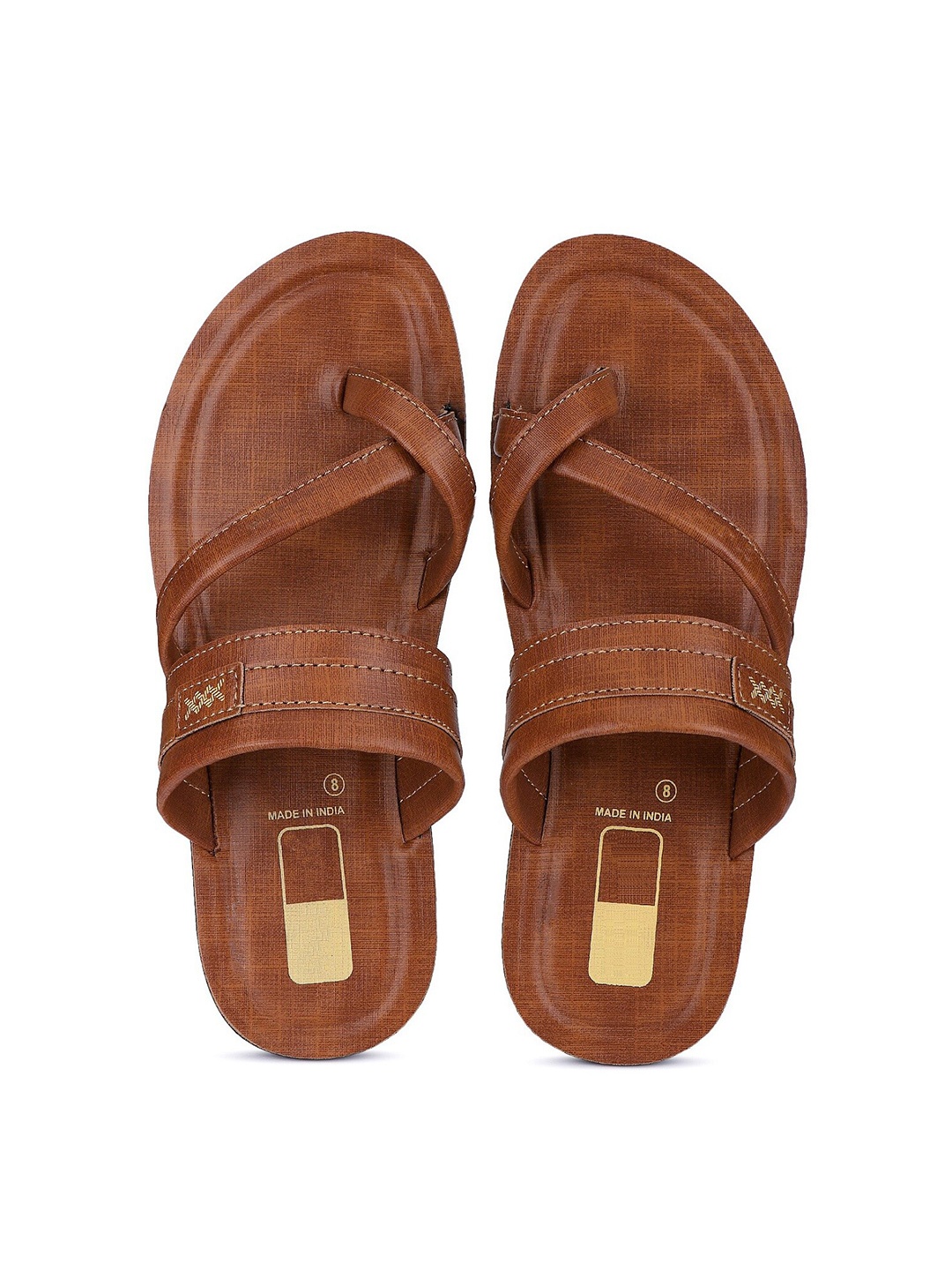 

BERSACHE Men Comfortable Rubber Thong Flip-Flops, Brown