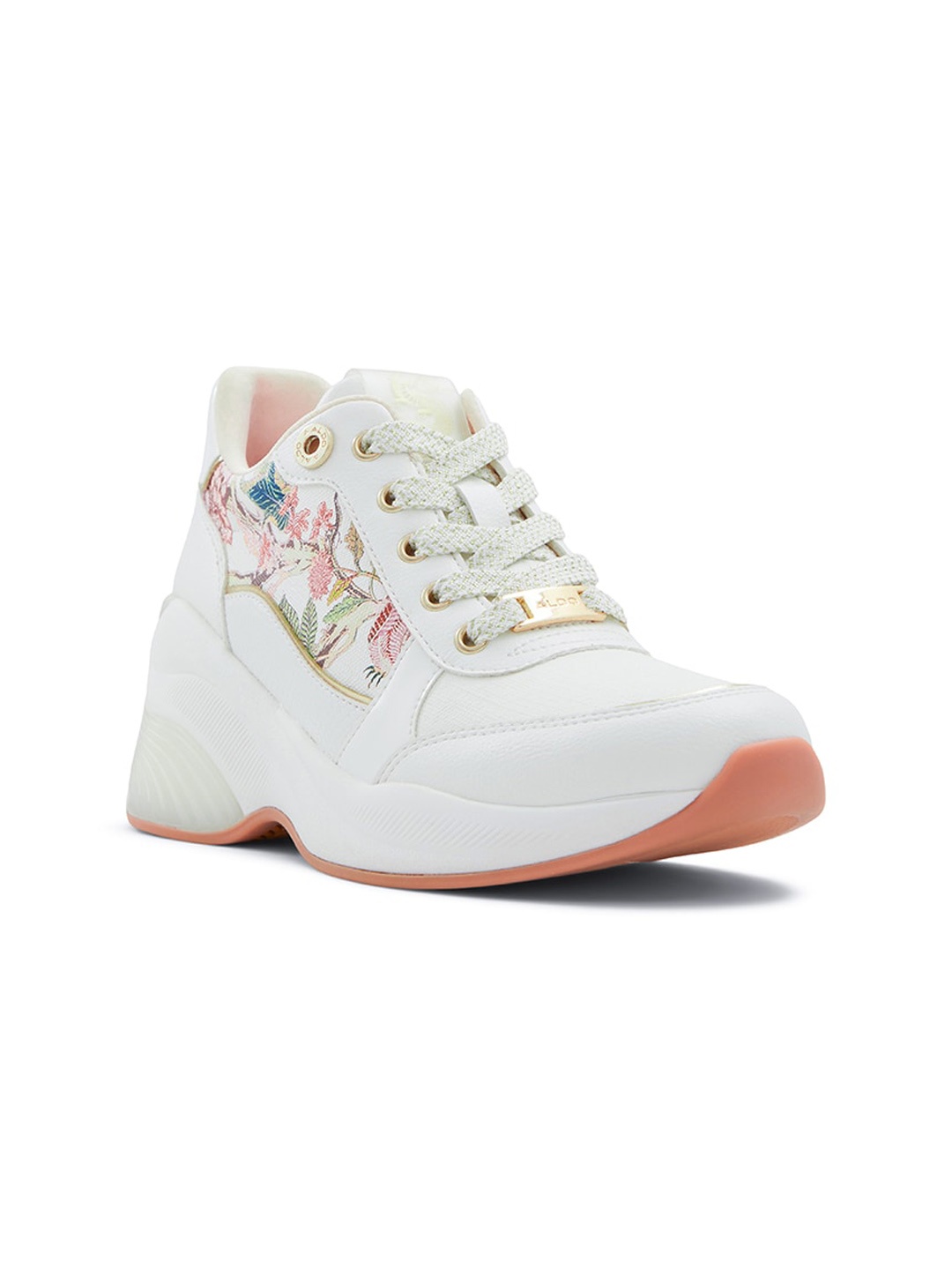 

ALDO Women Printed Round Toe Sneakers, White