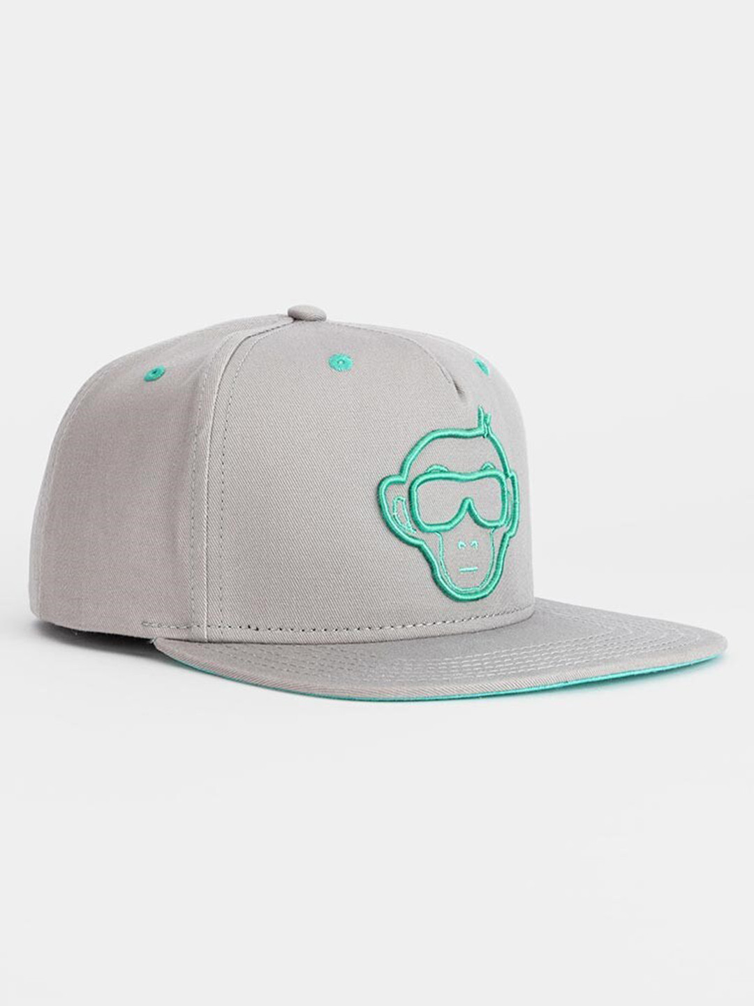 

Urban Monkey Unisex Embroidered Cotton Baseball Cap, Grey