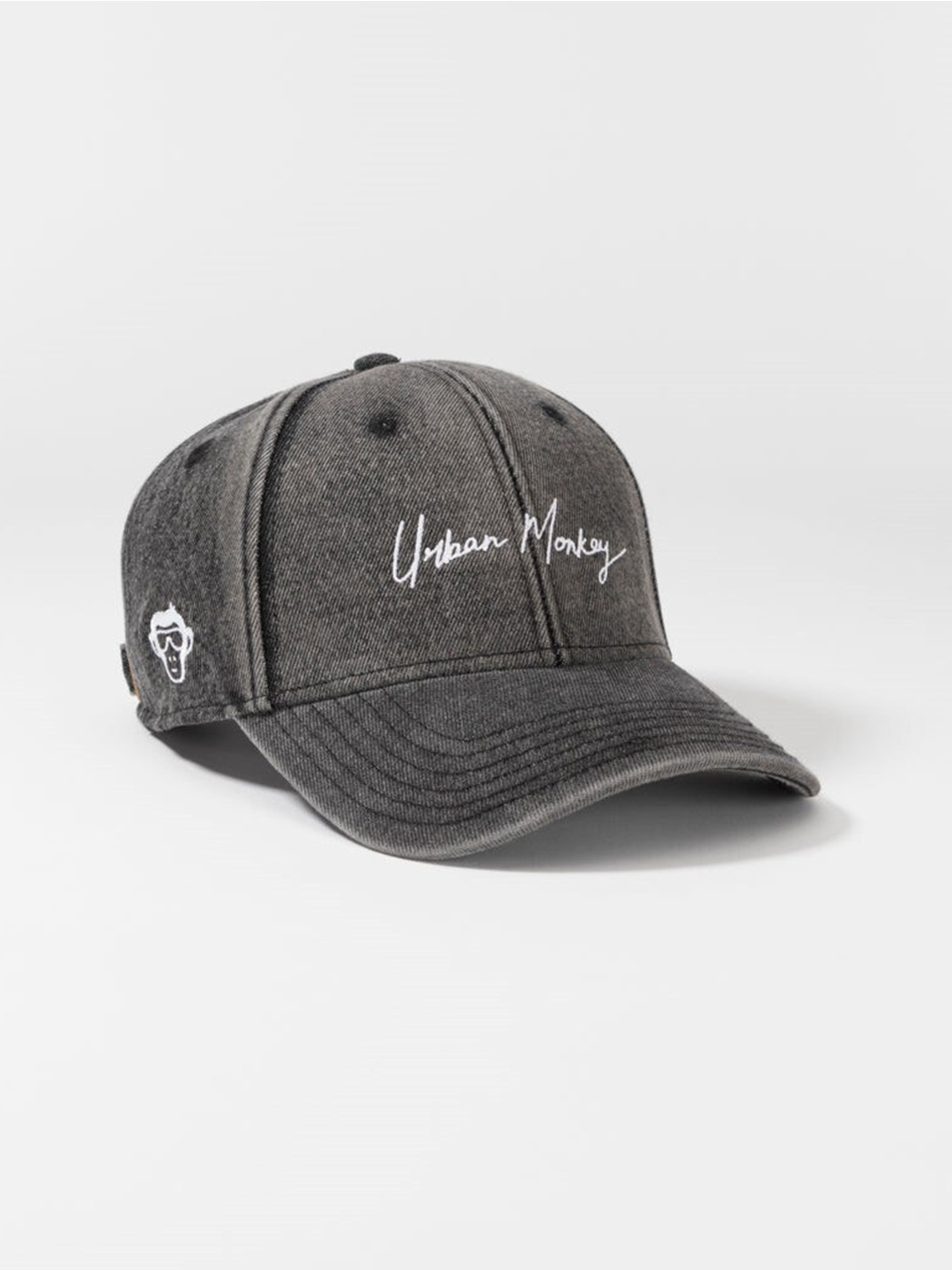 

Urban Monkey Unisex Embroidered Cotton Baseball Cap, Charcoal