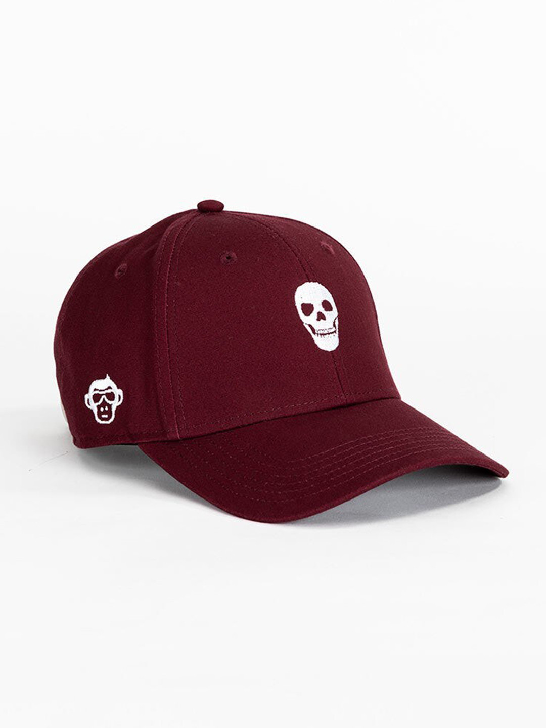 

Urban Monkey Unisex Embroidered Baseball Cap, Maroon