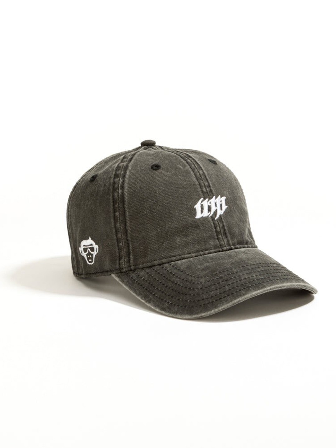 

Urban Monkey Unisex Embroidered Cotton Baseball Cap, Black