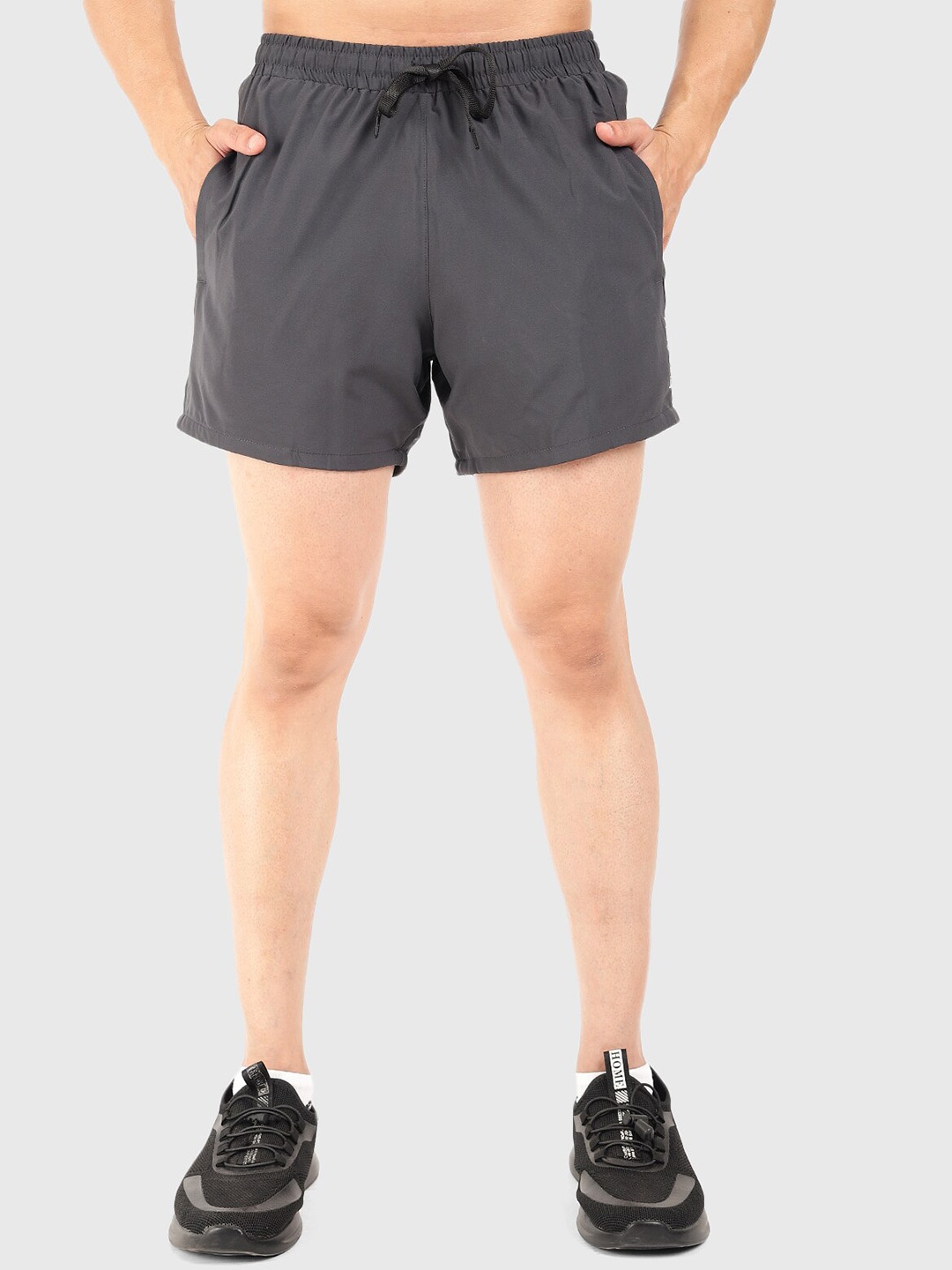 

FUAARK Men Dri-FIT Mid-Rise Gym Shorts, Grey