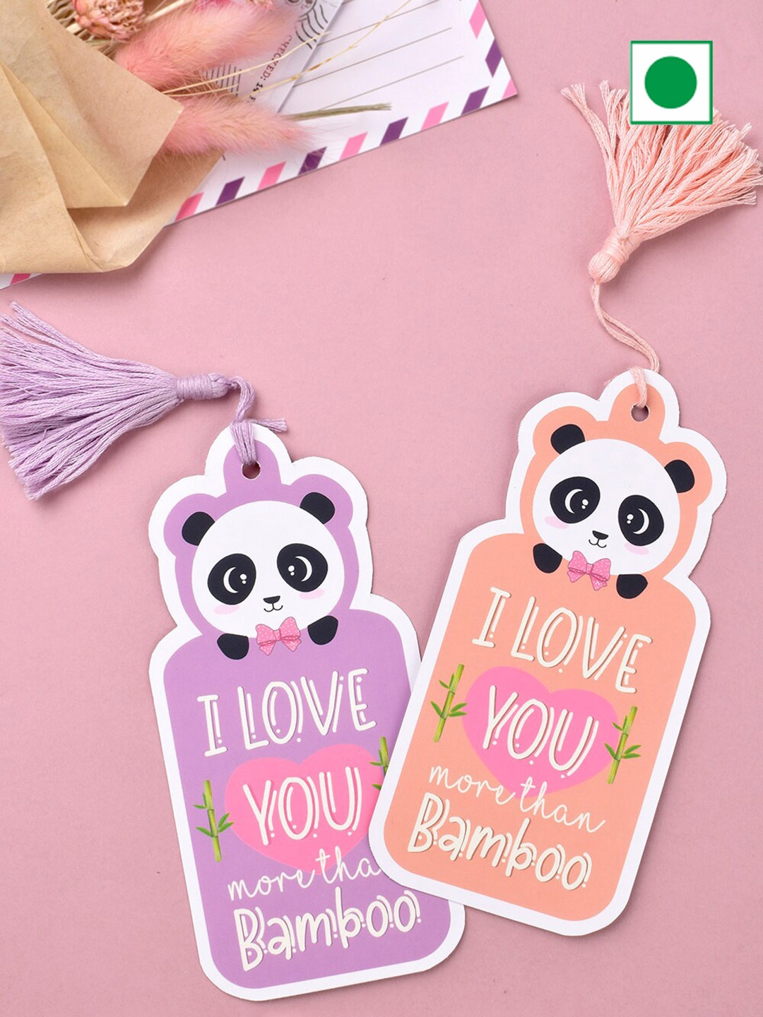 

RawFruit Purple & Peach 2 Piece Bookmark With 1 Card