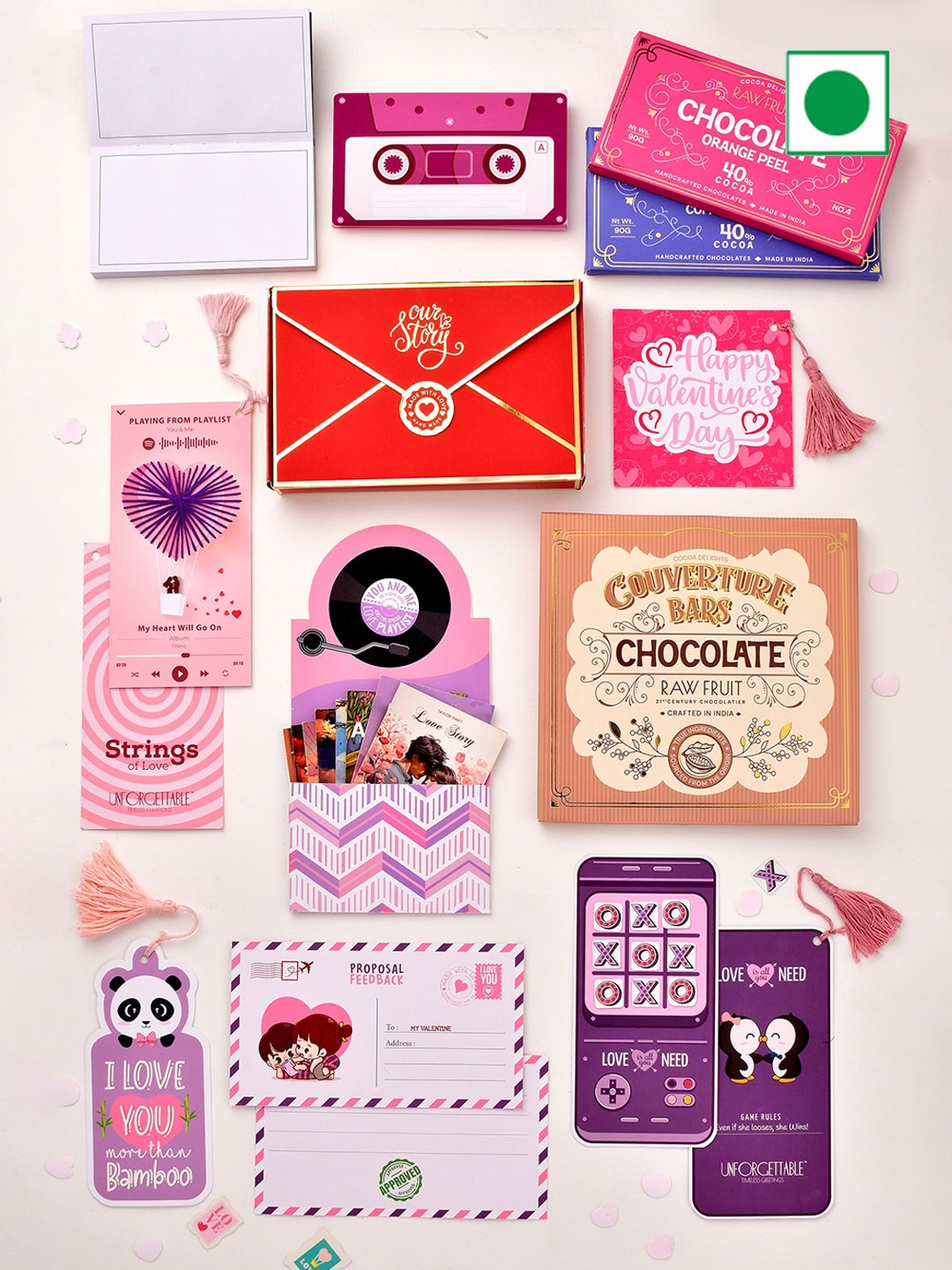 

RawFruit Romantic Tales & Sweet Treats Valentine Love Story Box, Pink