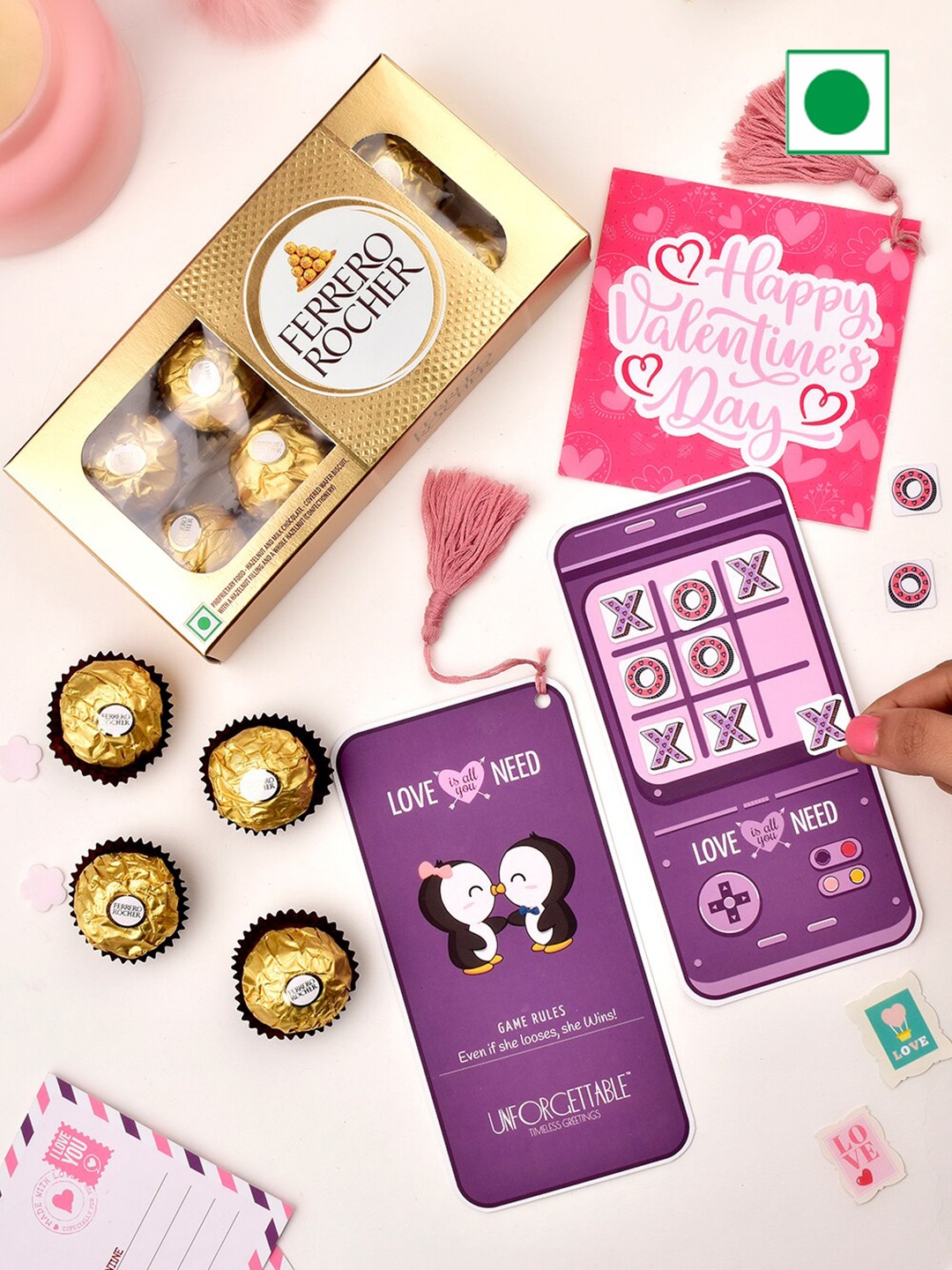 

RawFruit Valentine's Choco-Tac-Toe Bliss, Purple