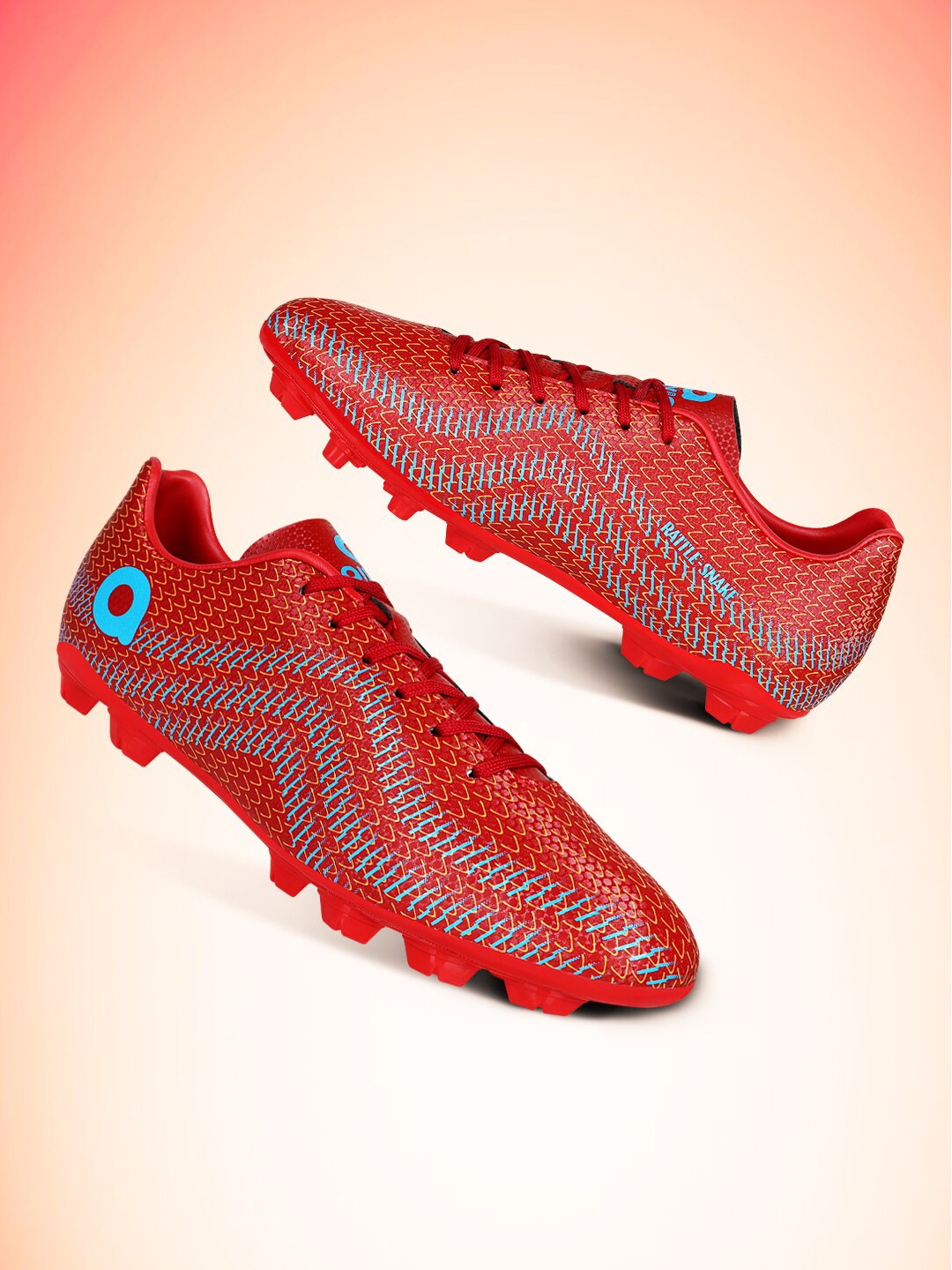 

Aivin Men Rattle Snake Football Stud Shoes, Red