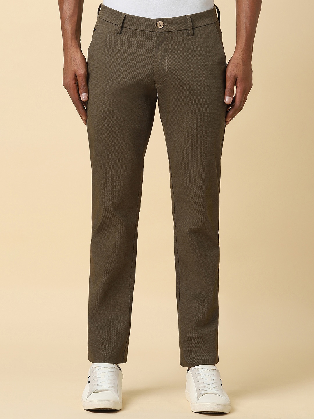 

Allen Solly Men Slim Fit Mid-Rise Trouser, Brown