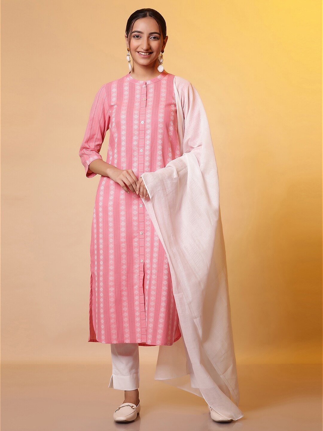 

AURELIA Pure Cotton Dupatta, White
