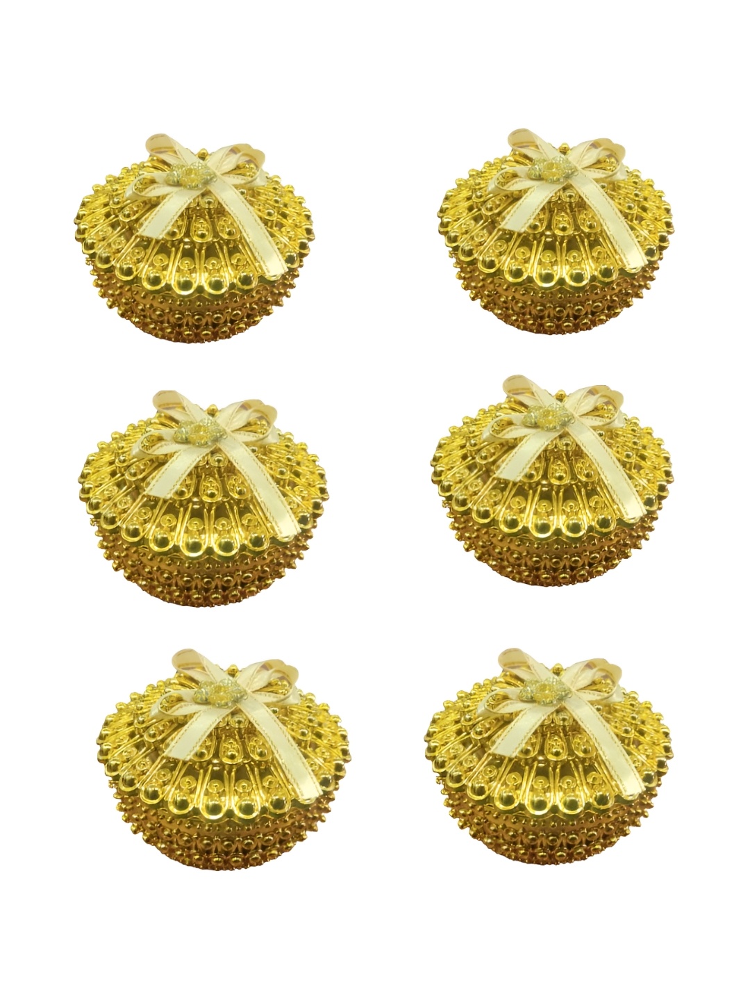 

Satyam Kraft Gold Toned 6 Pieces Mini Storage Organiser