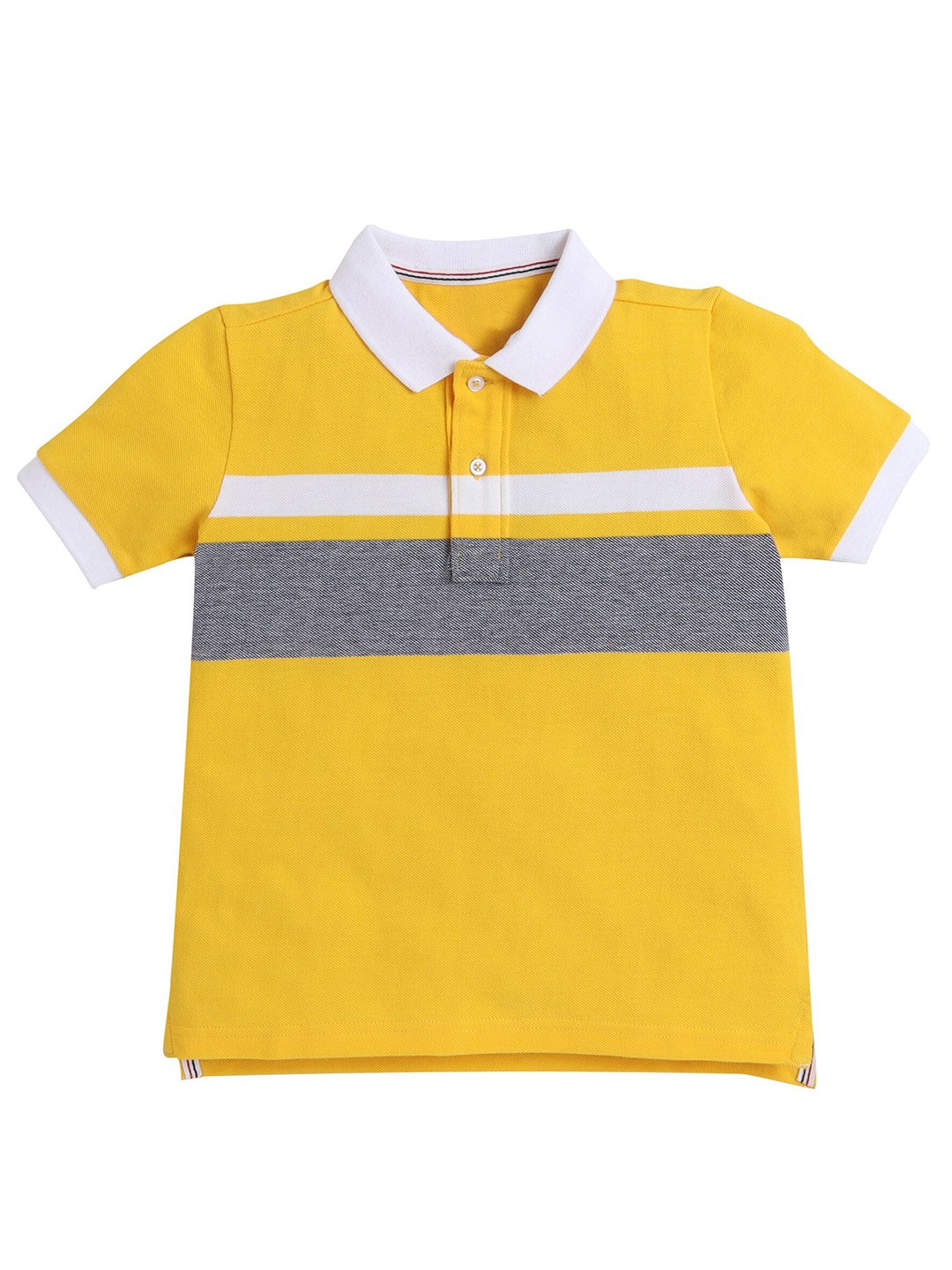 

BAESD Boys Striped Polo Collar Cotton T-shirt, Yellow