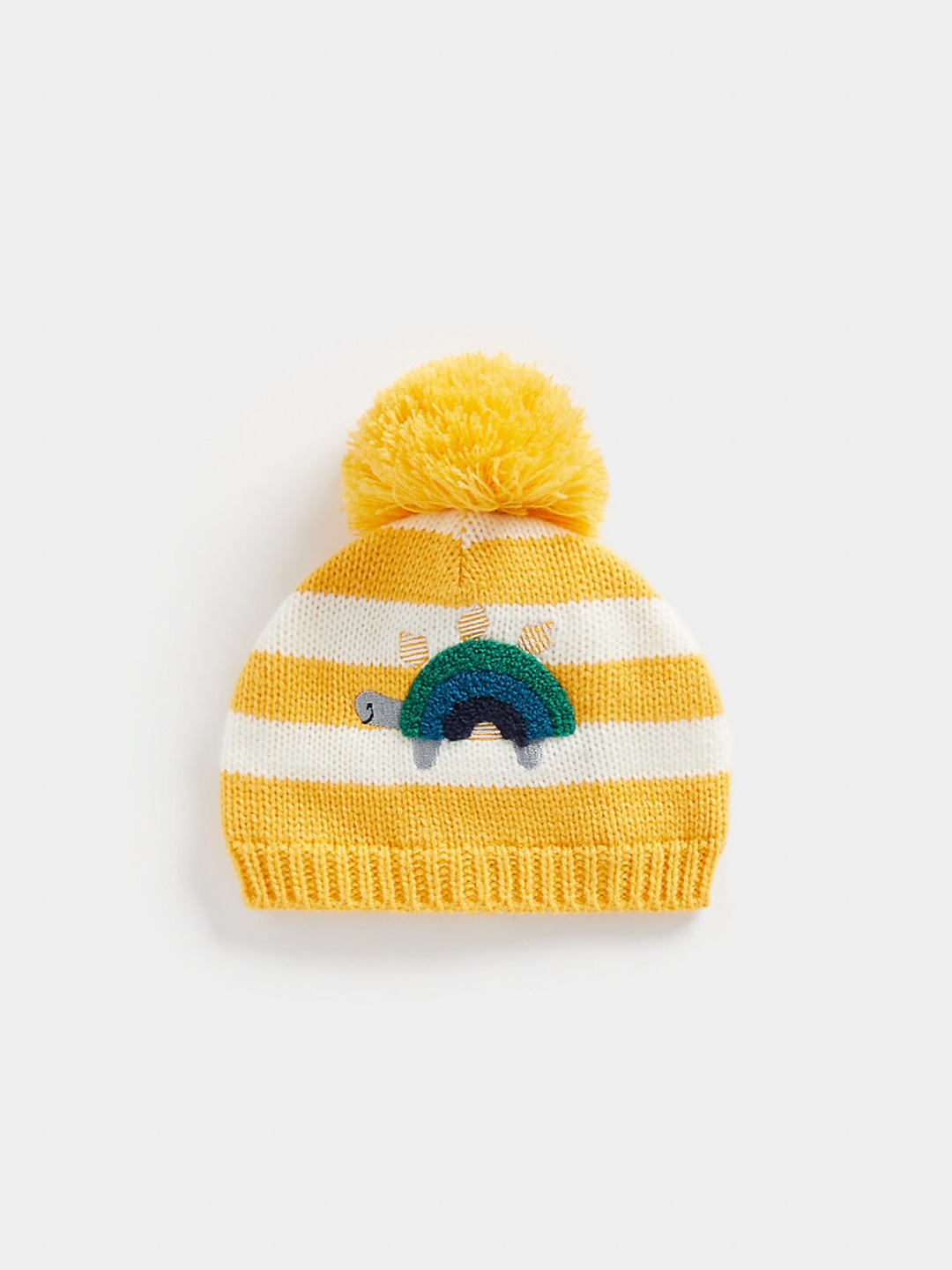 

mothercare Boys Textured Beanie Cap, Yellow