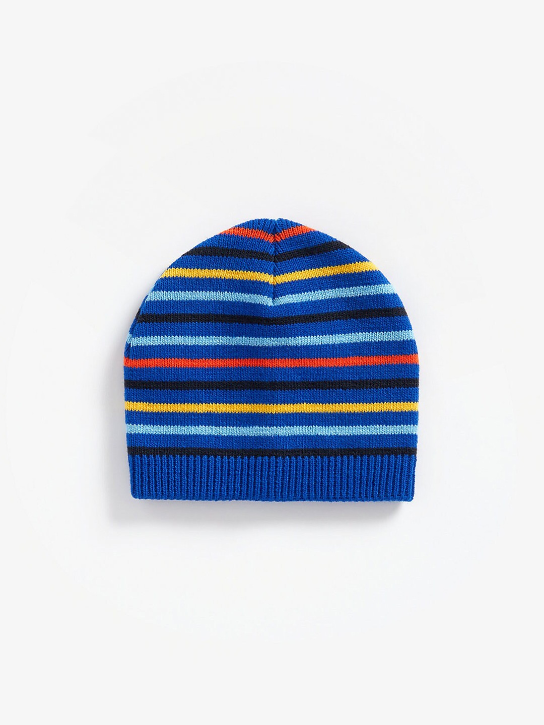 

mothercare Kids Striped Beanie Cap, Blue