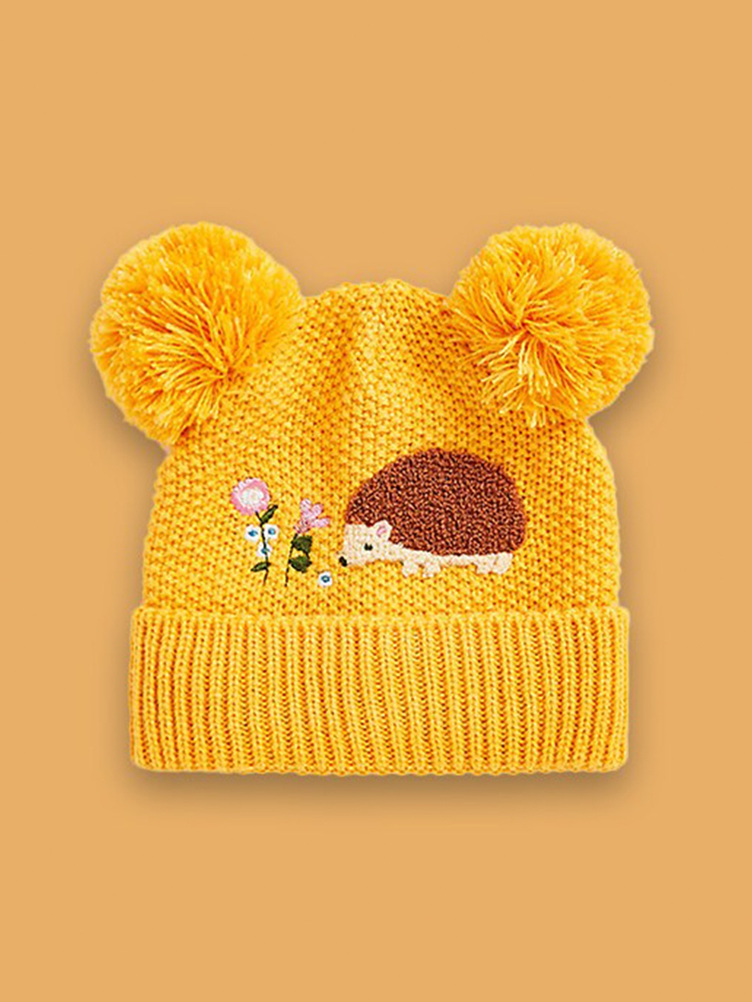 

mothercare Boys Textured Beanie Cap, Yellow