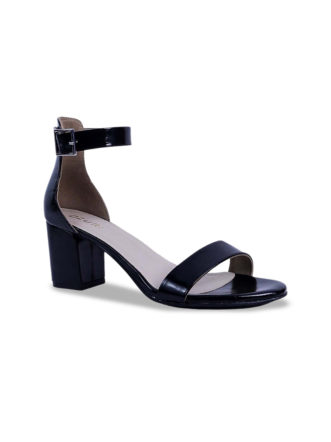 

Ozuri Open Toe Block Heels, Black