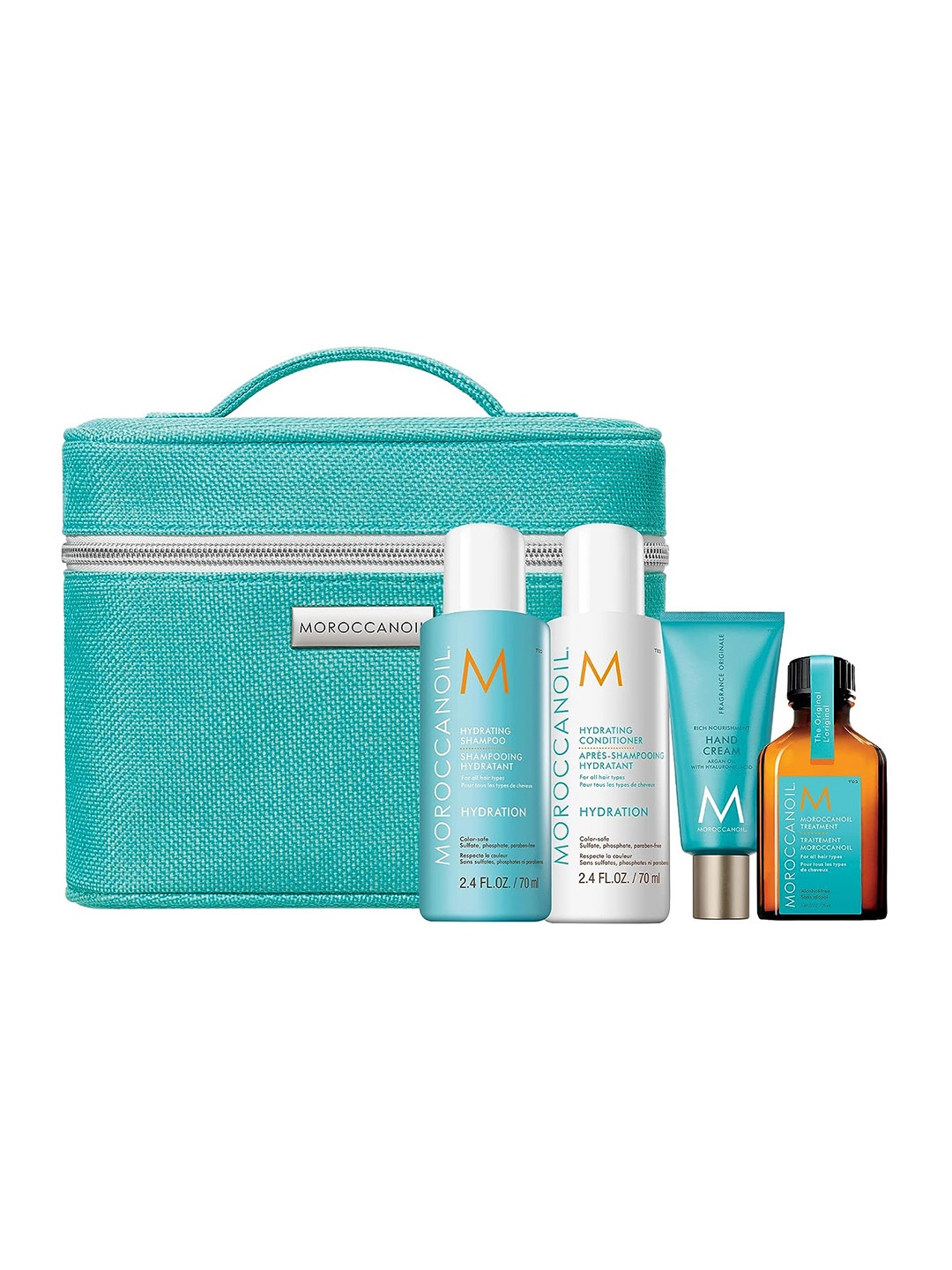 

MOROCCANOIL Hydrating Travel Kit-Shampoo & Conditioner + Treatment + Originale Hand Cream, Blue
