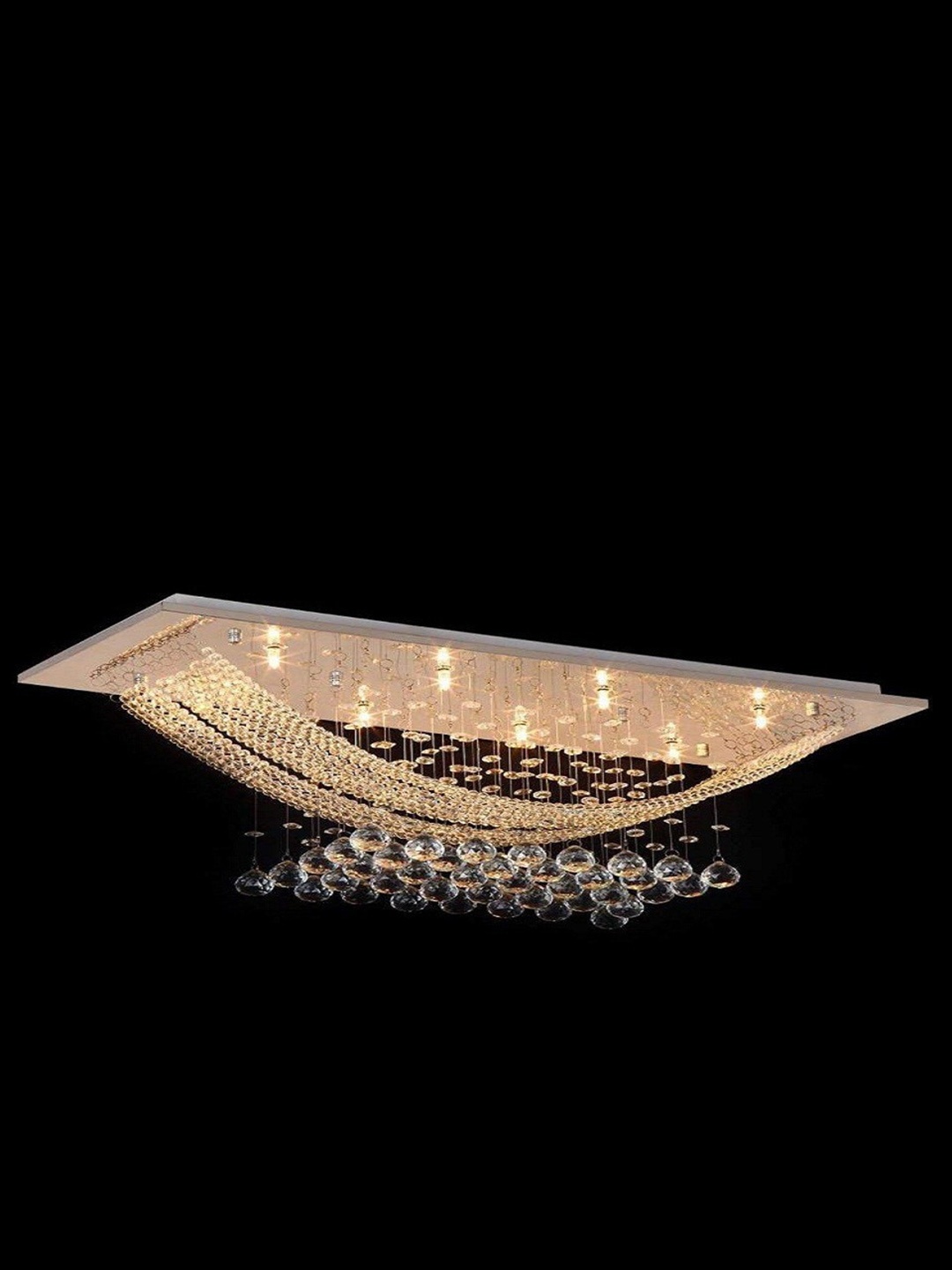 

crysta world White Glass Rectangle Textured Contemporary Ceiling Lamps