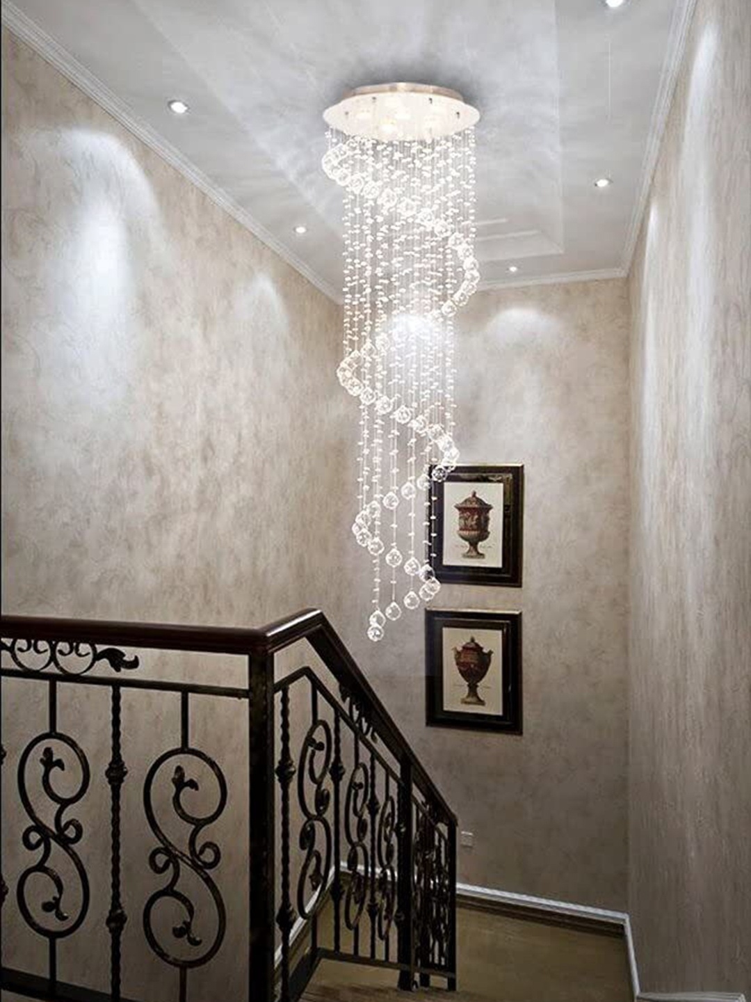 

crysta world White Textured Glass Ceiling Lamps