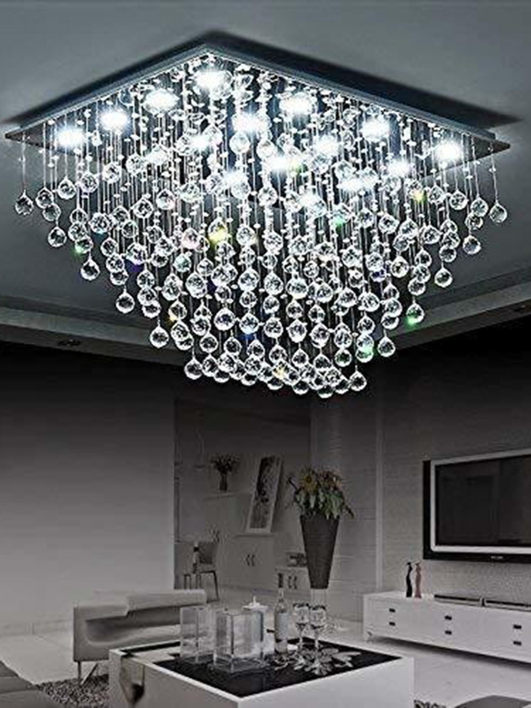 

crysta world Yellow Rectangle Shaped Ceiling Lamps