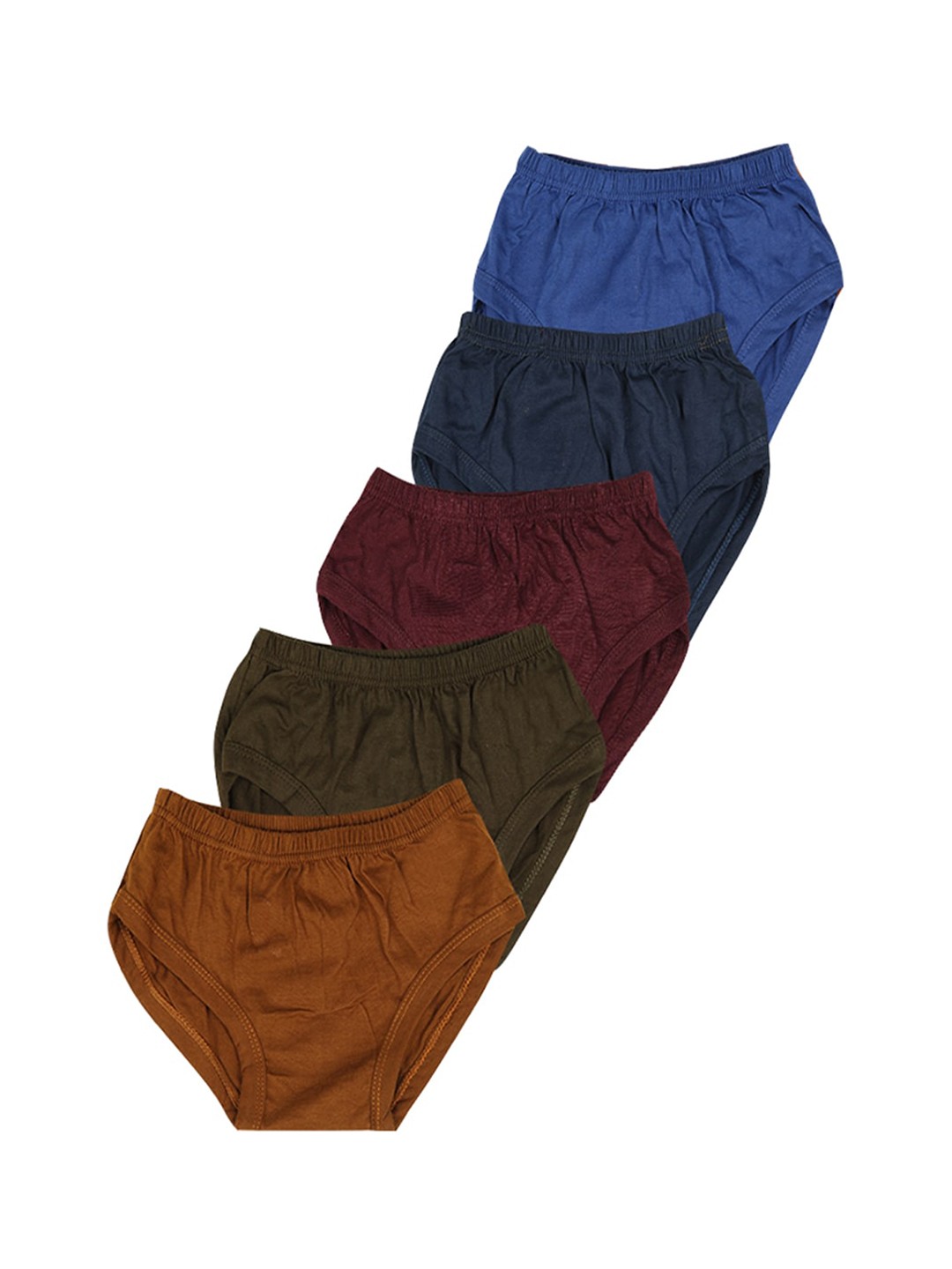 

YELLOWDELIGHT Girls Pack Of 5 Cotton Basic Briefs, Blue