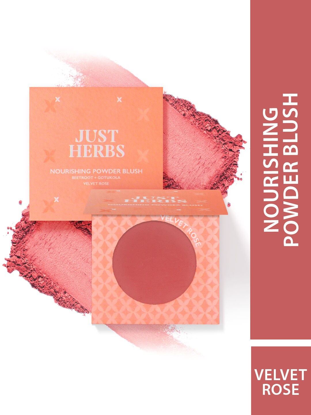 

Just Herbs Nourishing Powder Blush with Beetroot & Gotukola 3.5g - Velvet Rose