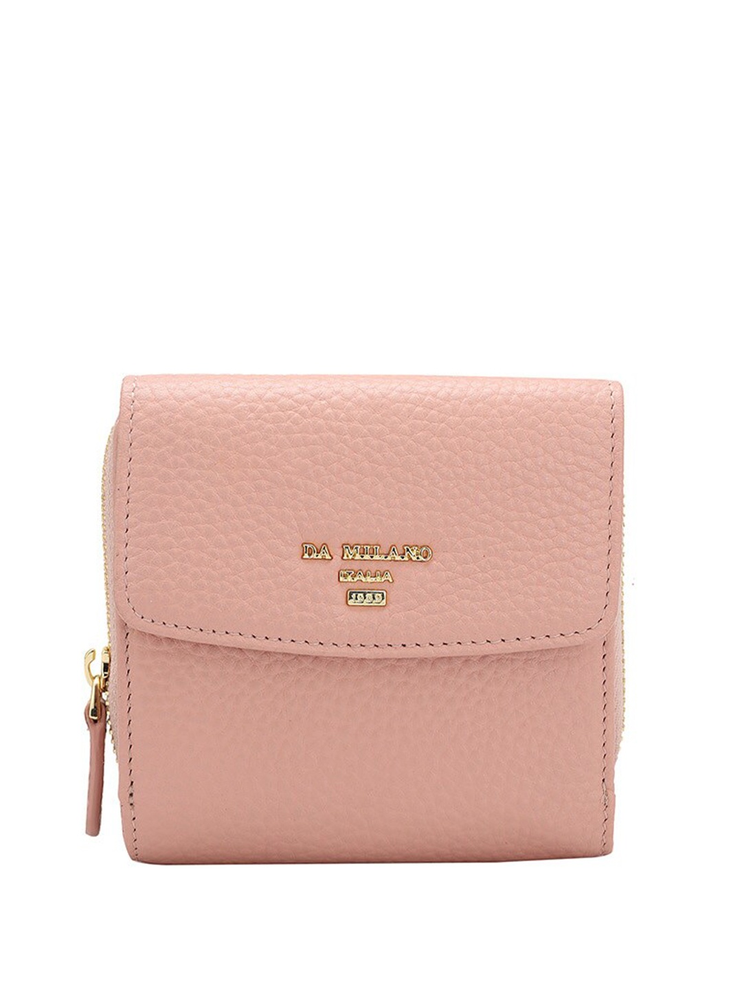

Da Milano Women Leather Three Fold Wallet, Pink