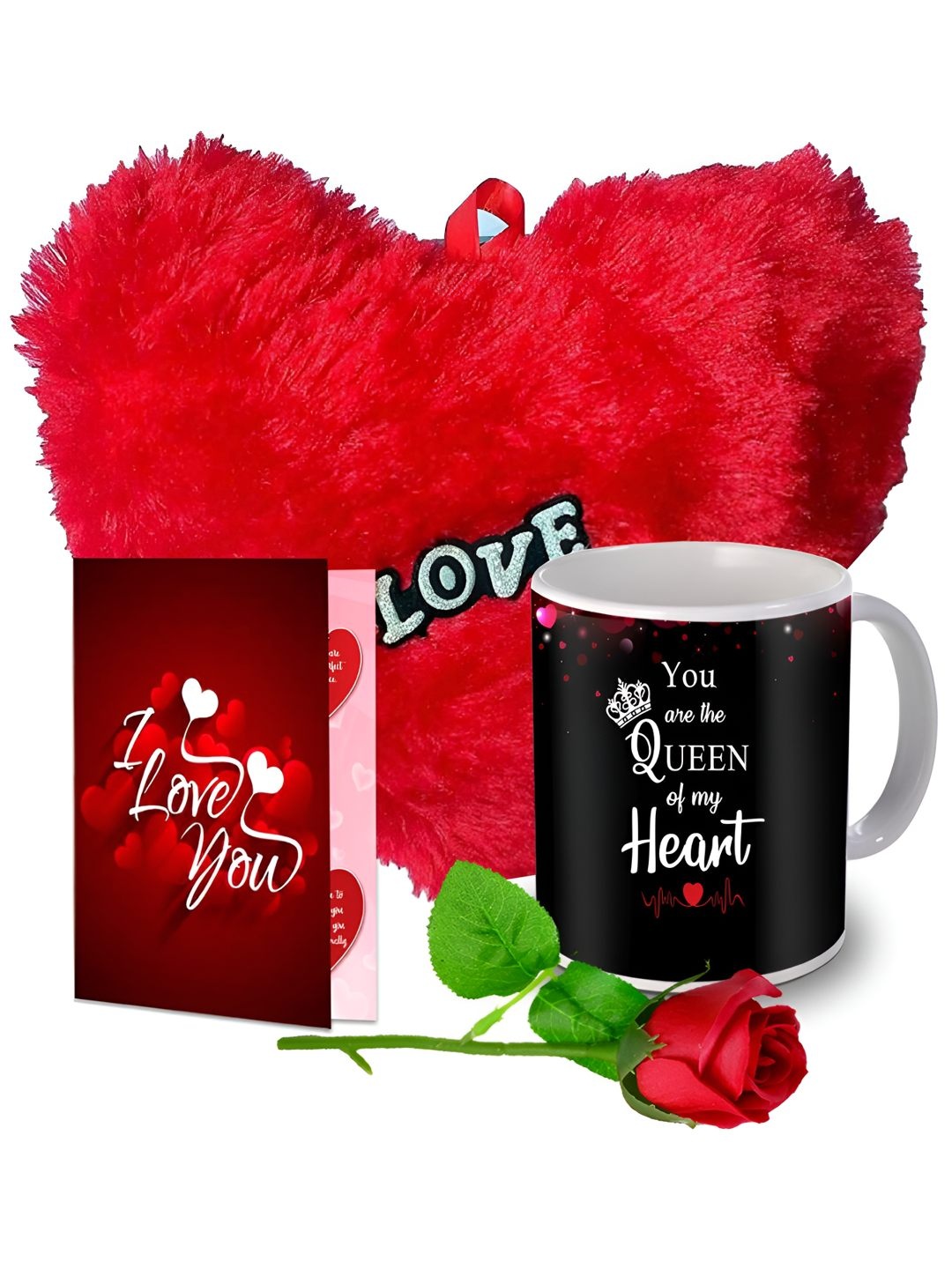 

ME & YOU Red & Black 4 Pieces Printed Home Gift Set
