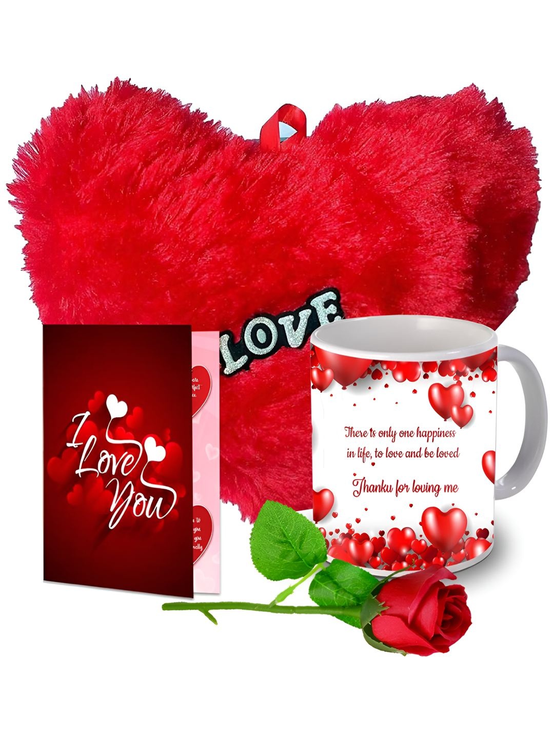 

ME & YOU Red & White 4 Pieces Home Gift Set