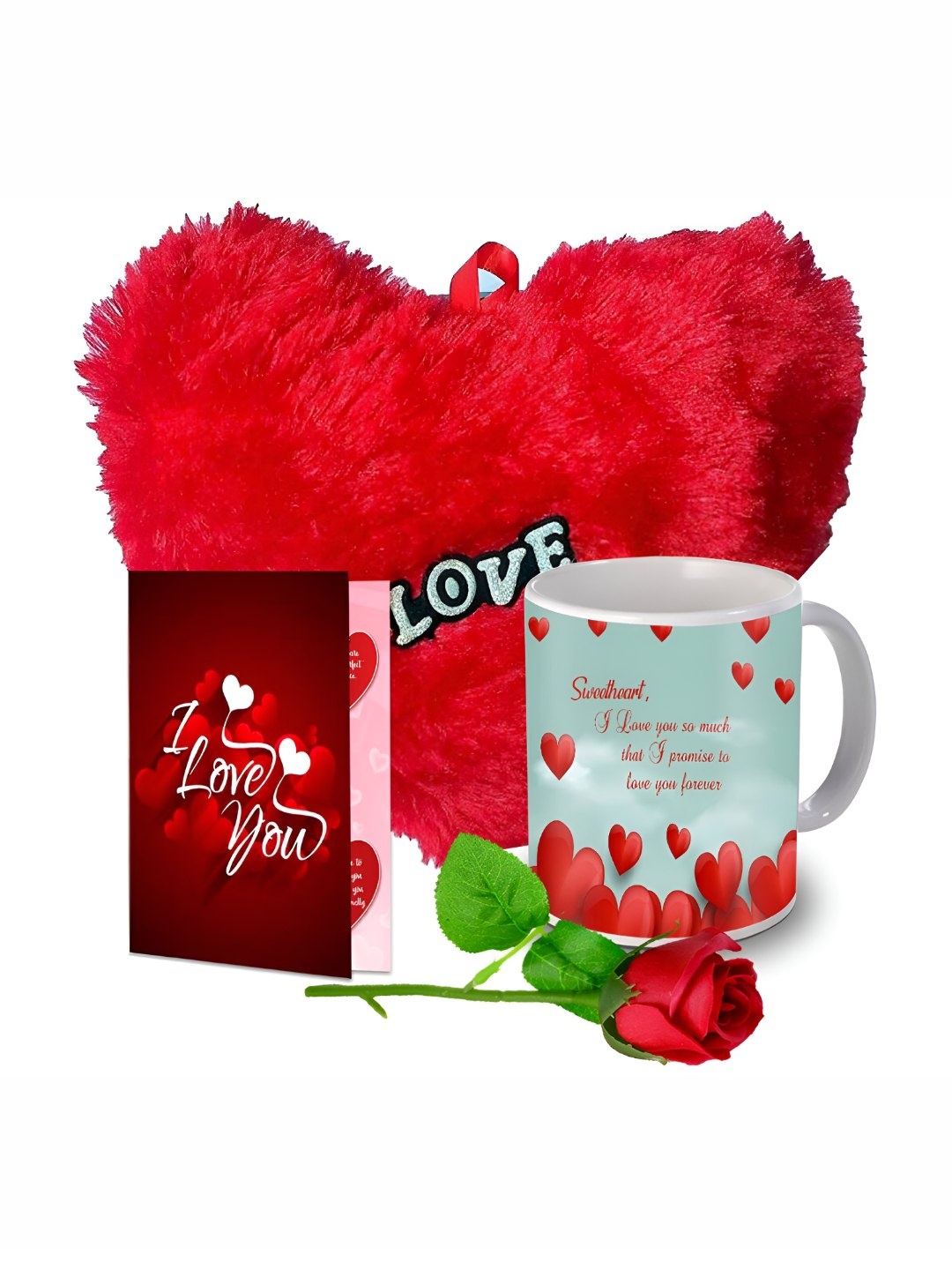 

ME & YOU 4 Pcs Printed Home Gift Set, Red