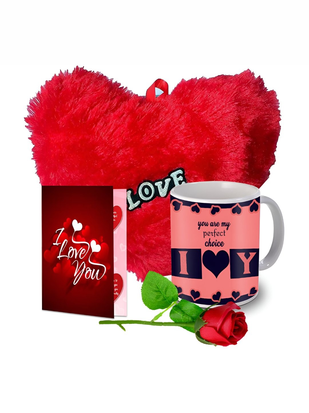 

ME & YOU 4 Pcs Printed Home Gift Set, Red