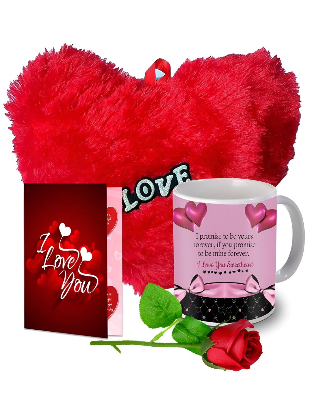 

ME & YOU 4 Pcs Printed Home Gift Set, Red