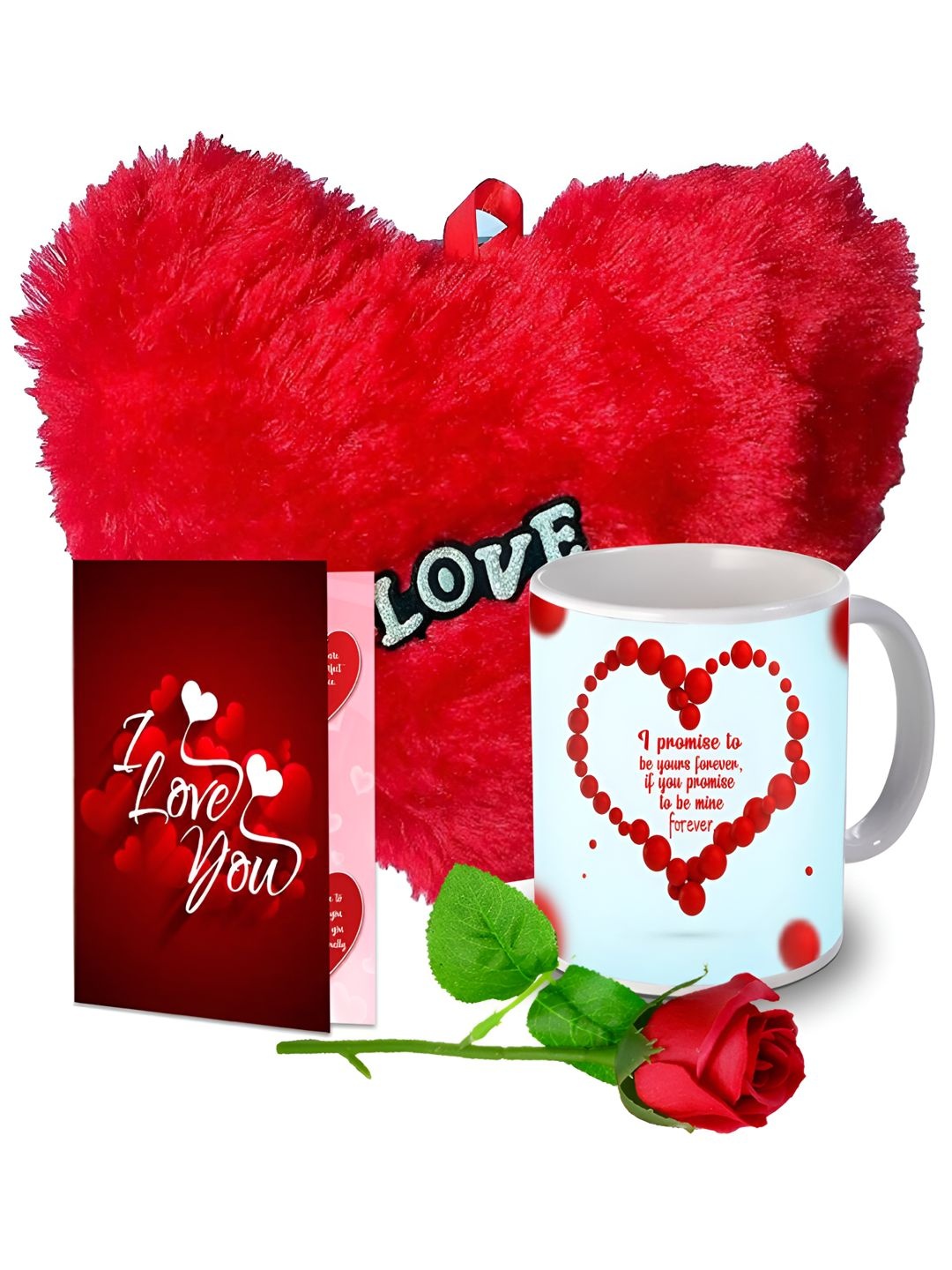 

ME & YOU 4 Pcs Printed Home Gift Set, Red