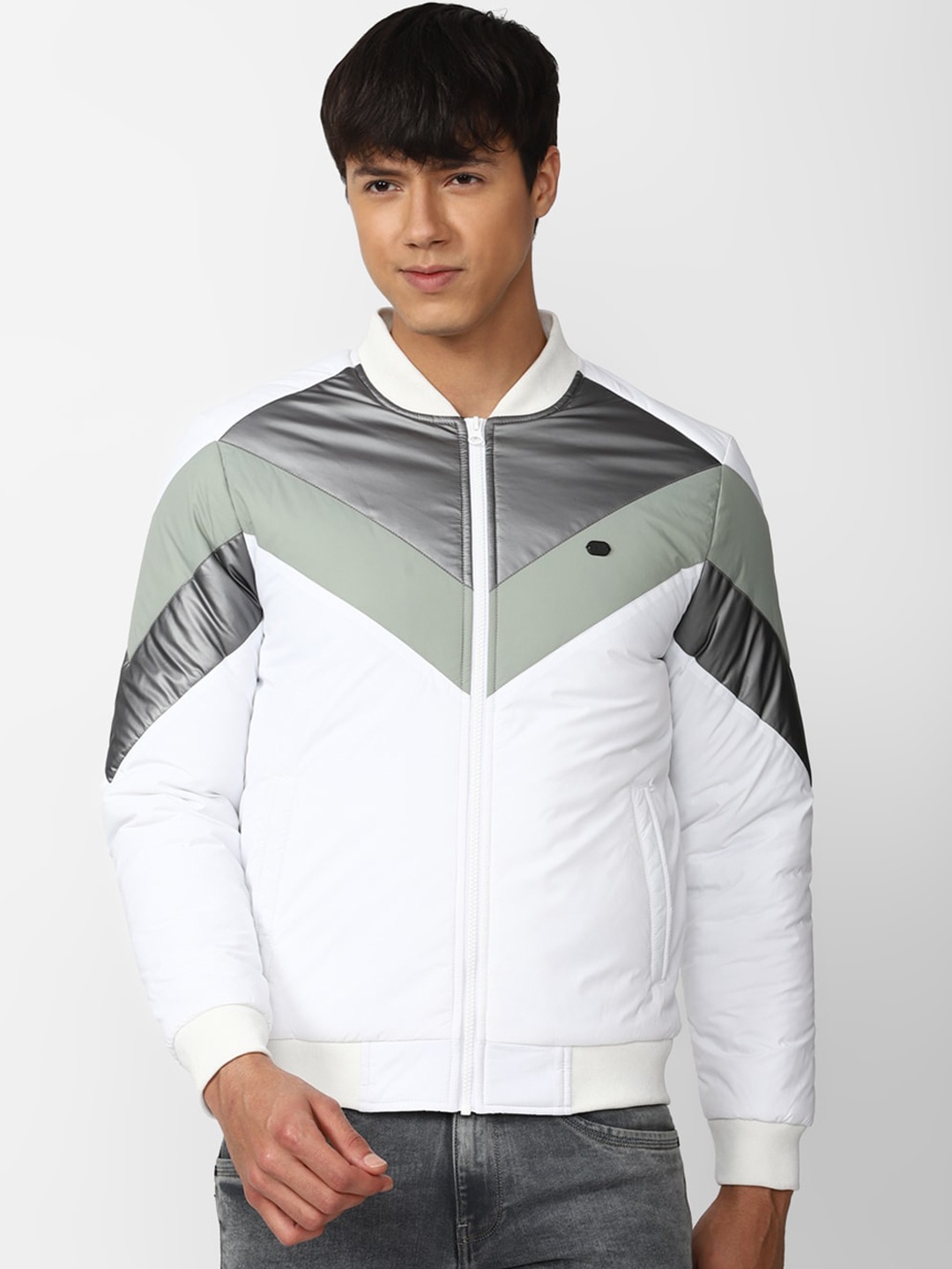 

Peter England Casuals Colourblocked Padded Jacket, White