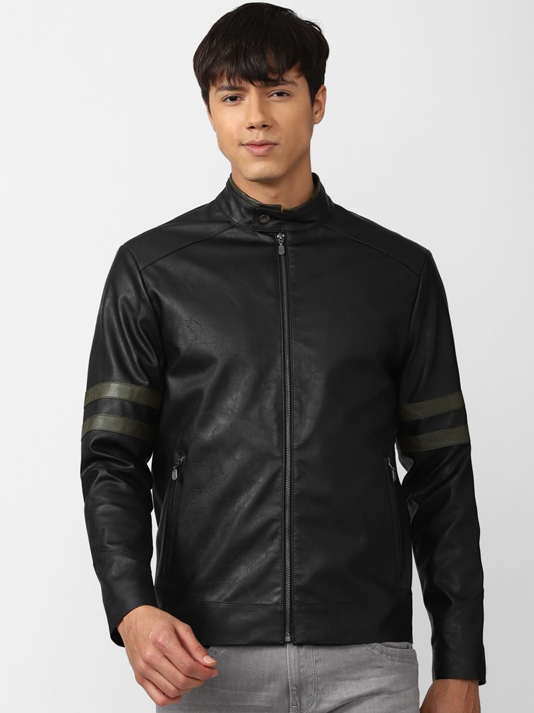 

Peter England Casuals Long Sleeves Biker Jacket, Black