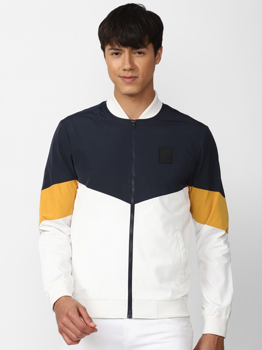 

Peter England Casuals Colourblocked Sporty Jacket, White