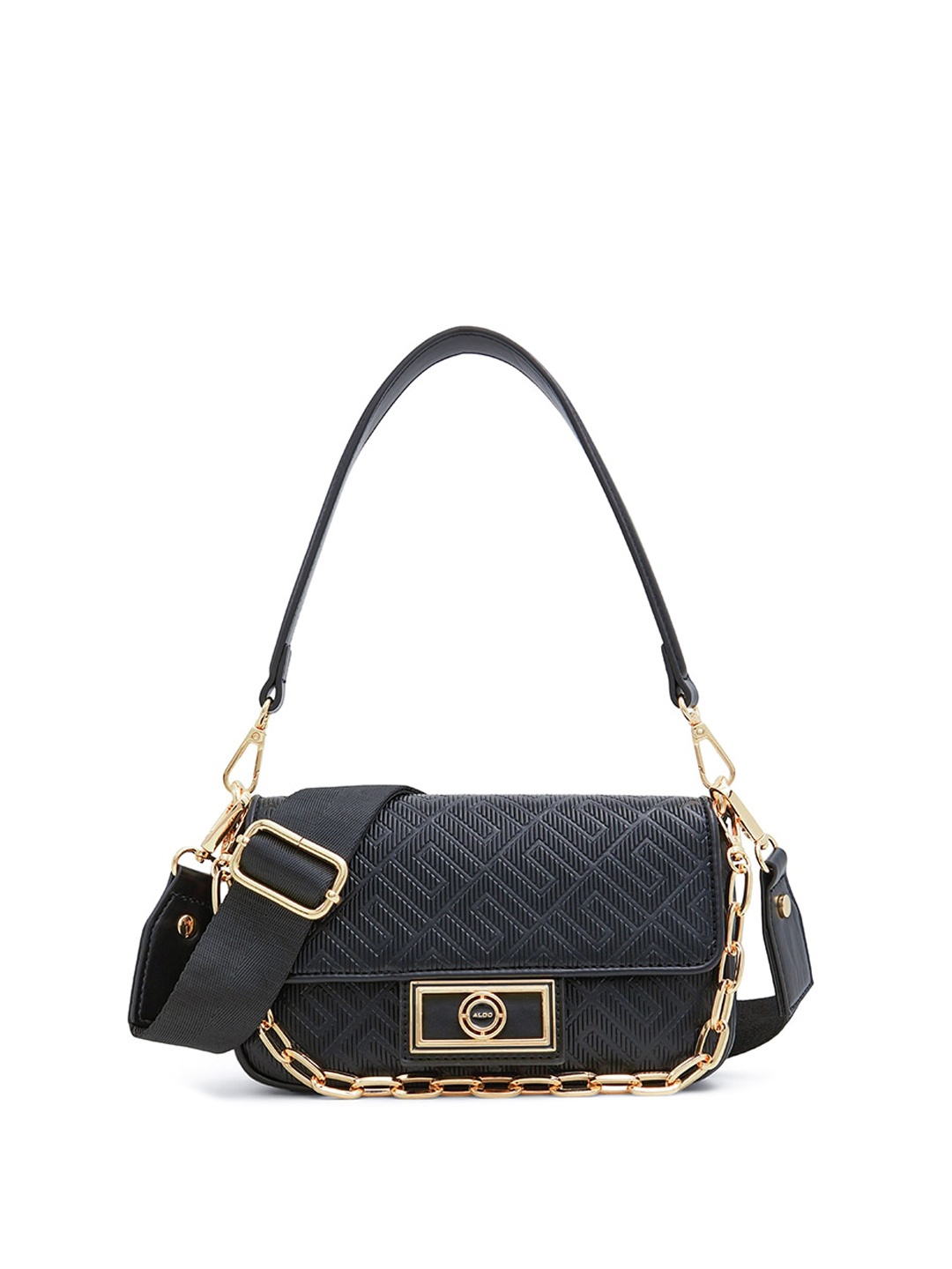 

ALDO Textured Structured Handheld Bag, Black