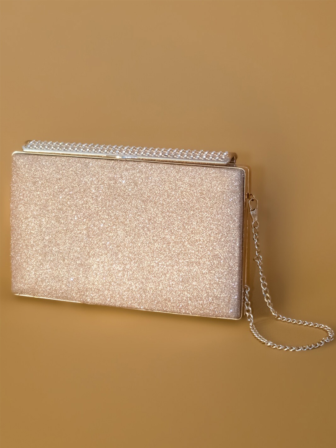 

Inc 5 Textured Embellished Purse Clutch, Rose gold